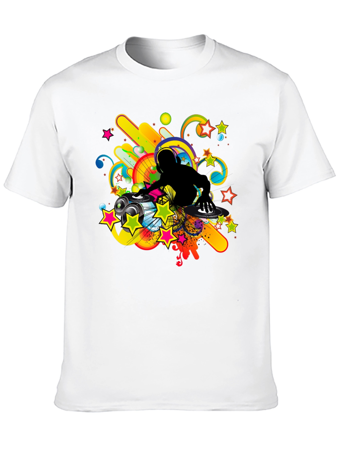 DJ Graphic Print Black T-Shirt