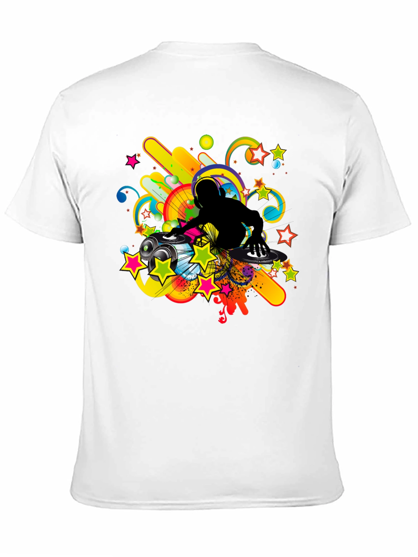 DJ Graphic Print Black T-Shirt