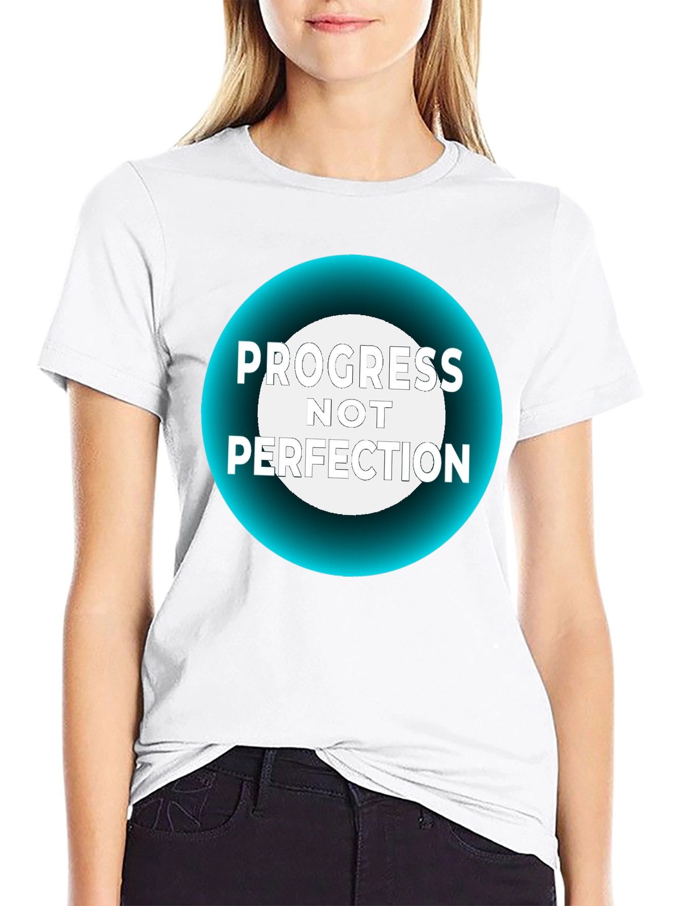 Progress Not Perfection Black T-Shirt