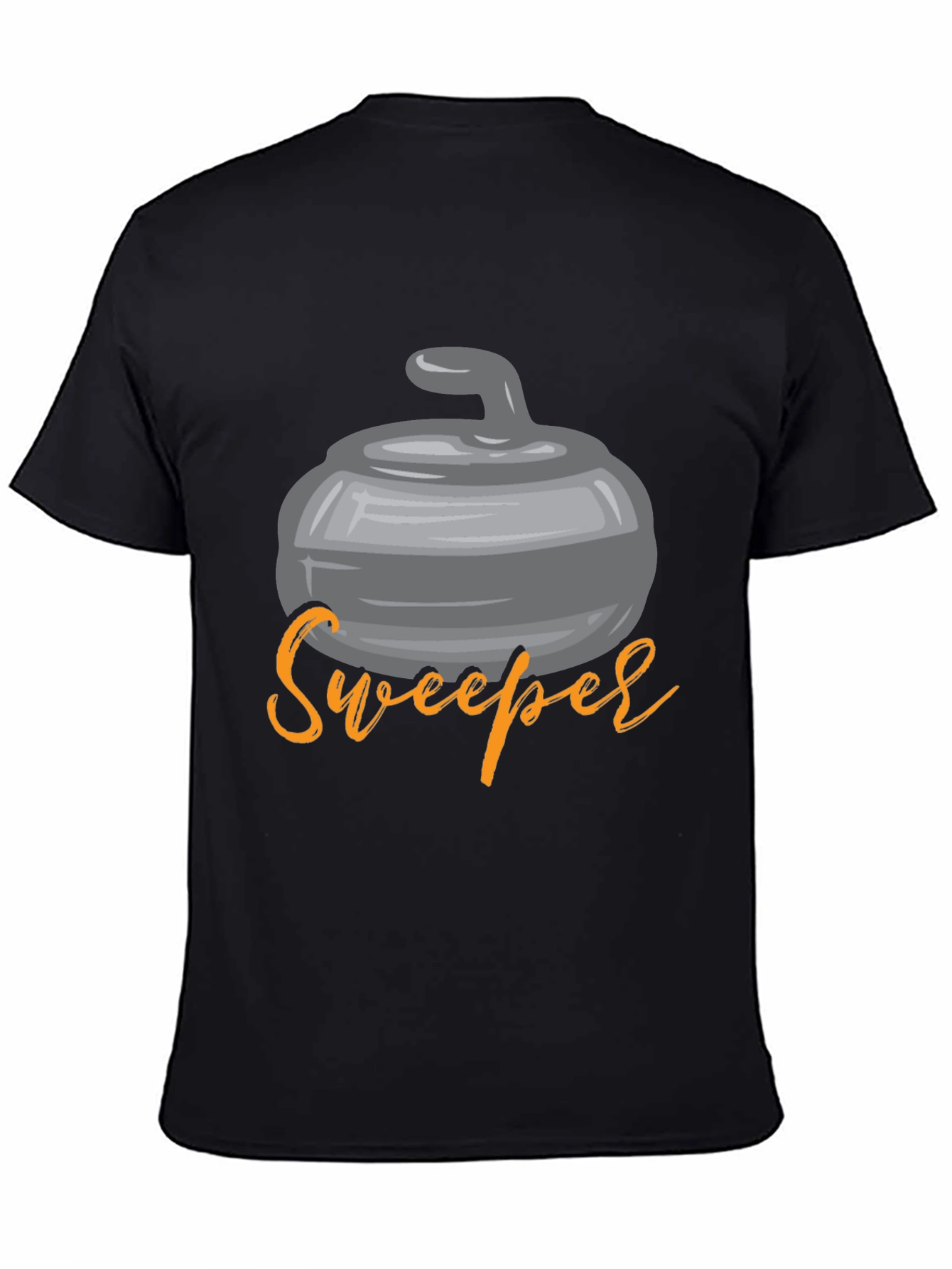 Curling Sweeper Graphic Tee - Black T-Shirt