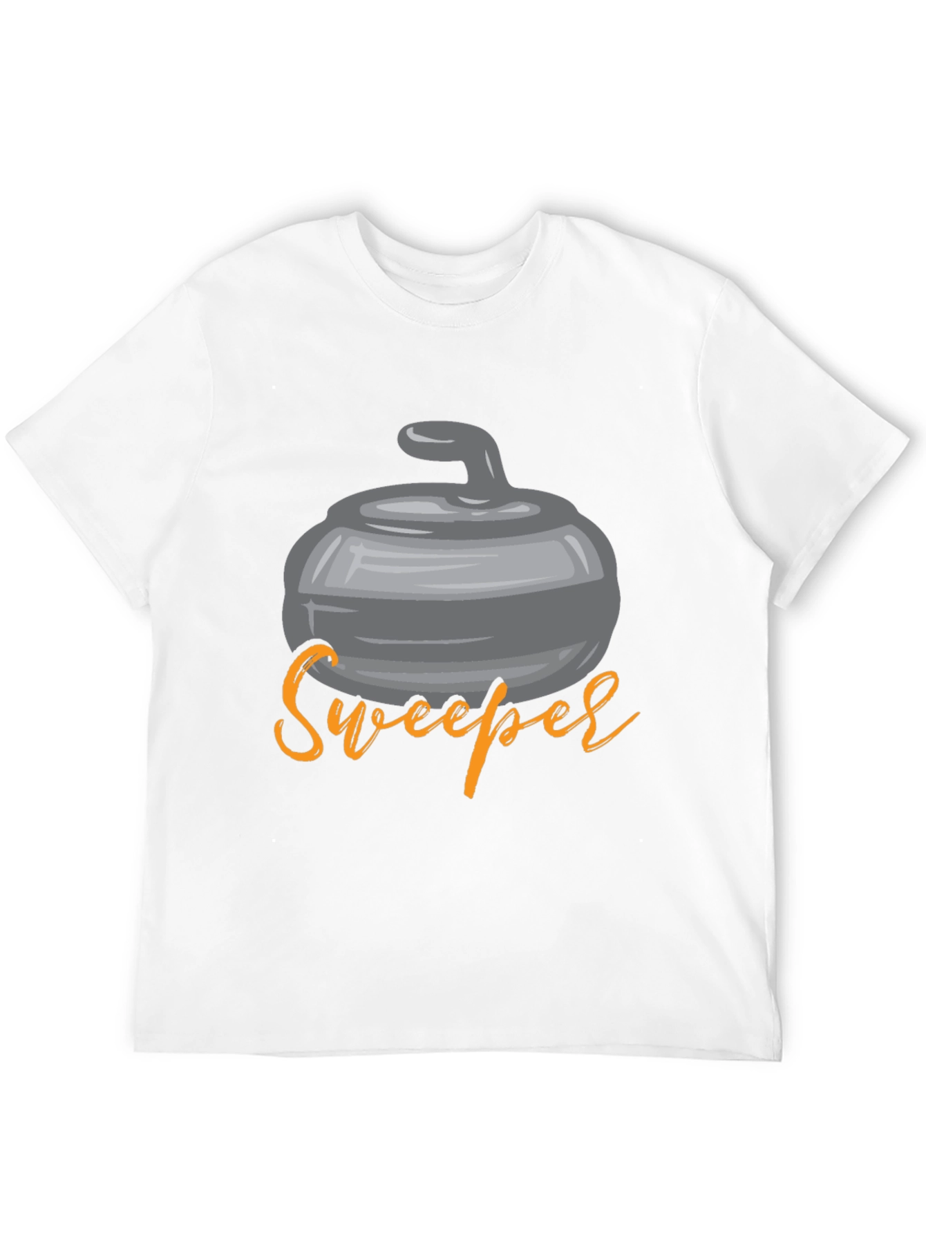 Curling Sweeper Graphic Tee - Black T-Shirt