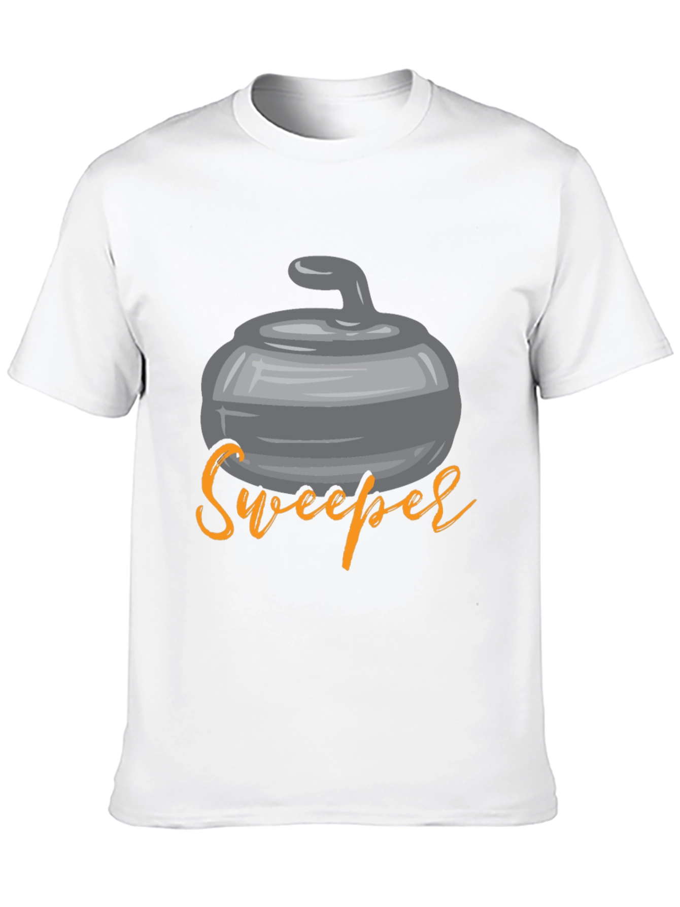 Curling Sweeper Graphic Tee - Black T-Shirt