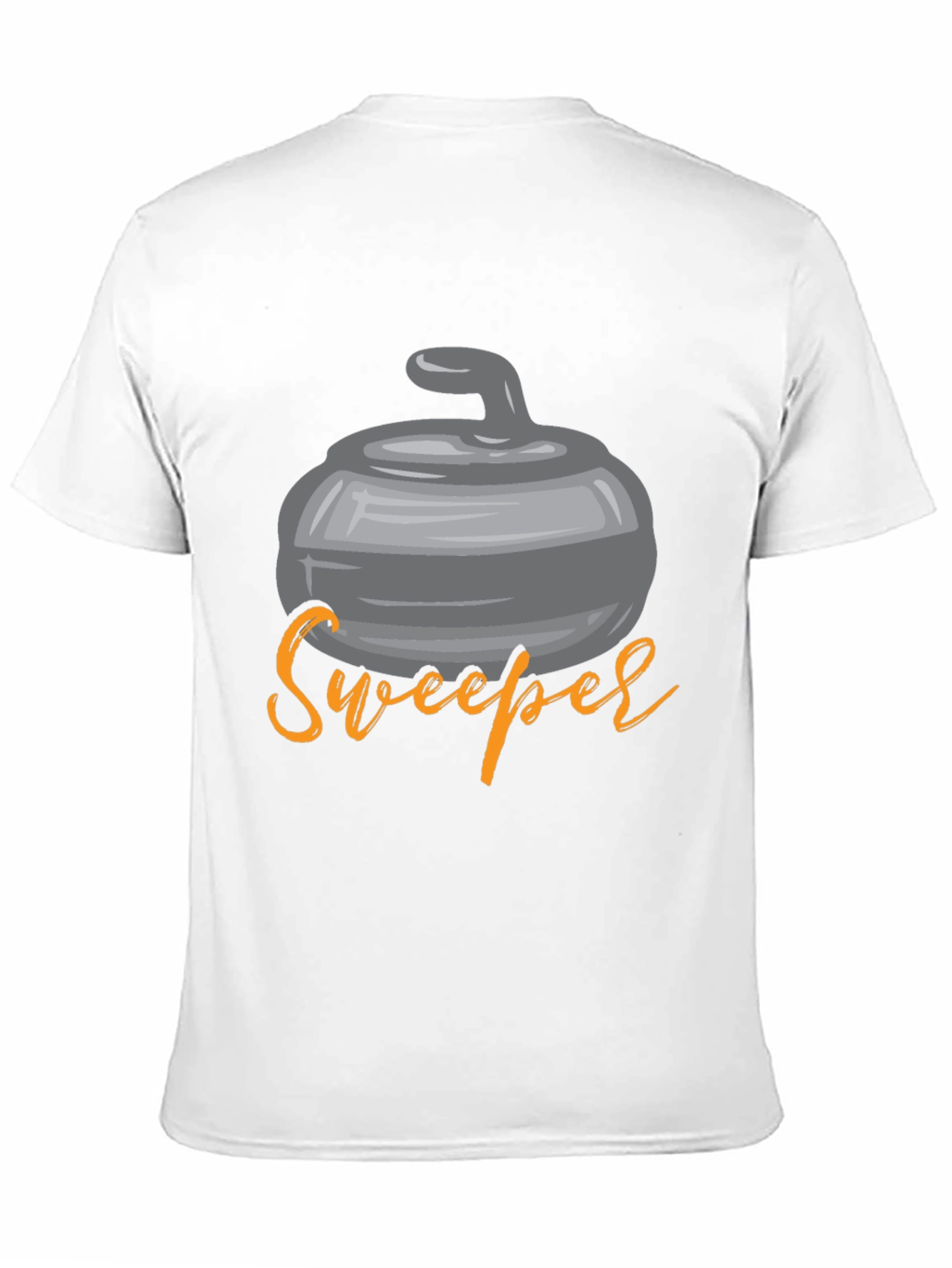 Curling Sweeper Graphic Tee - Black T-Shirt