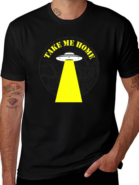 Take Me Home Alien Abduction Black T-Shirt
