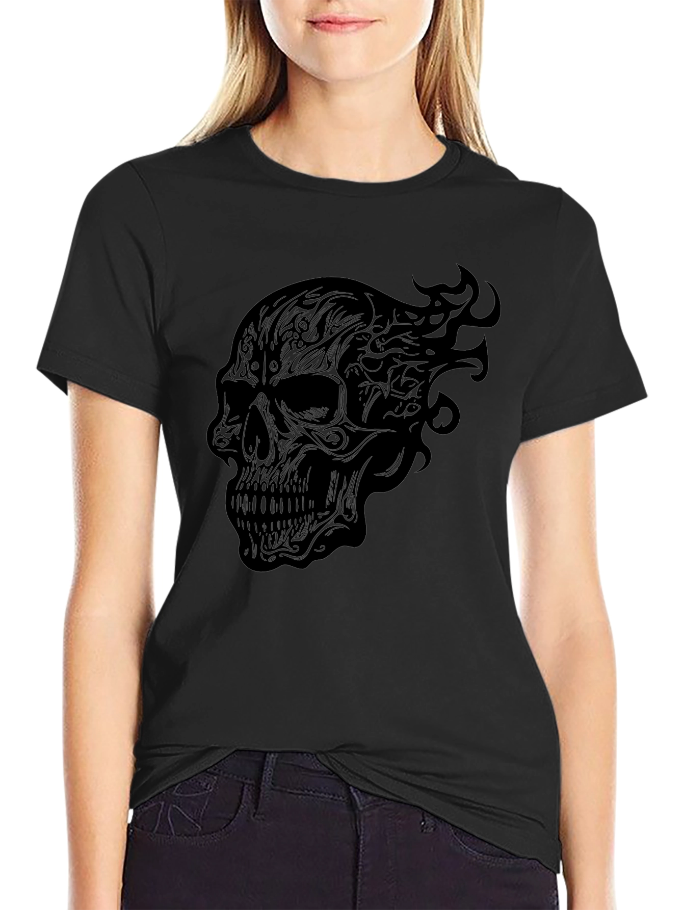 Skull Graphic Tee - Mens Black T-Shirt