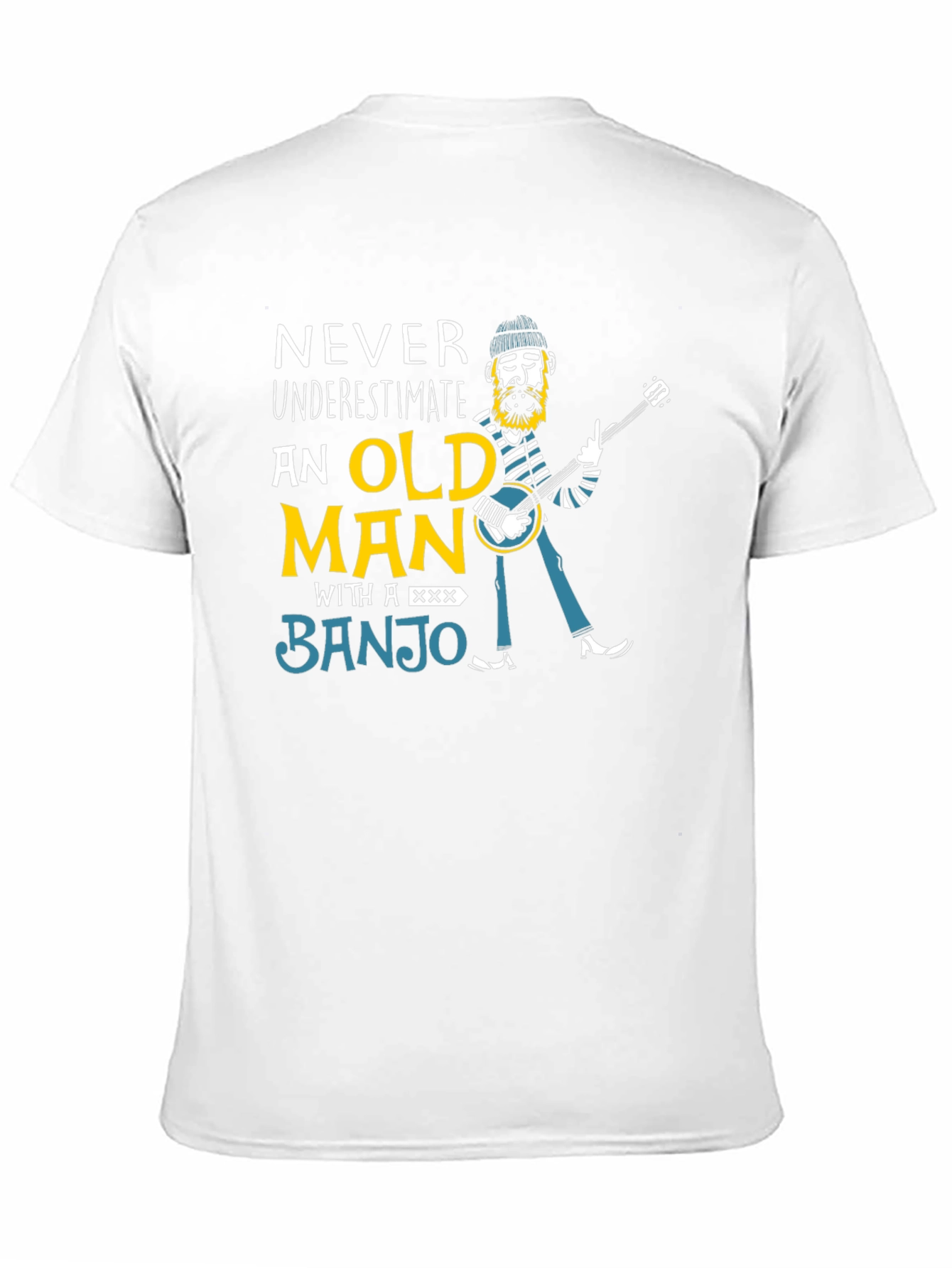 Never Underestimate Old Man Banjo T-Shirt