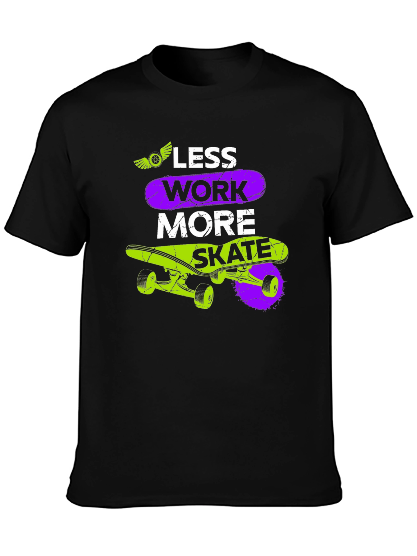 Less Work More Skate Graphic T-Shirt