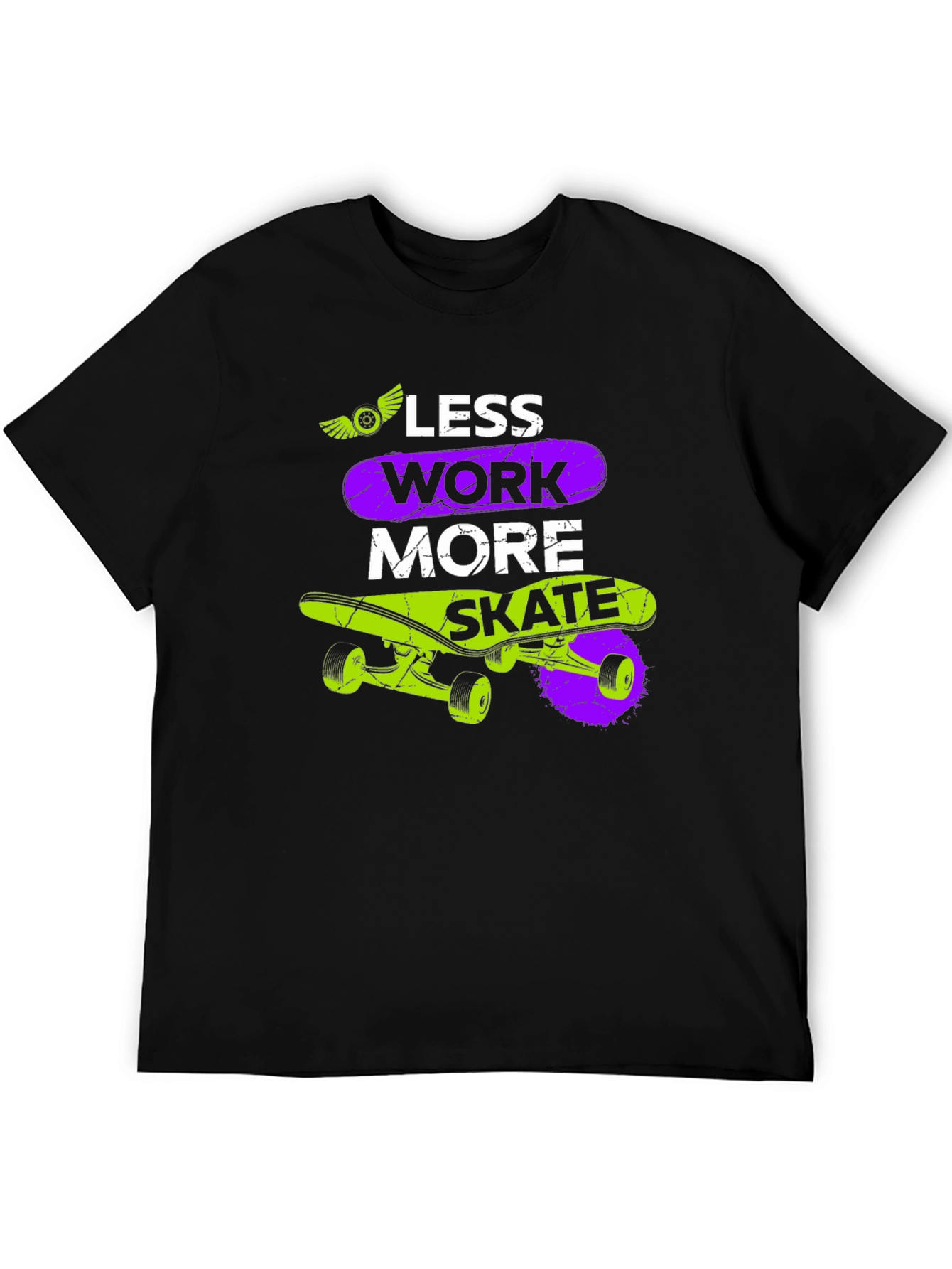 Less Work More Skate Graphic T-Shirt