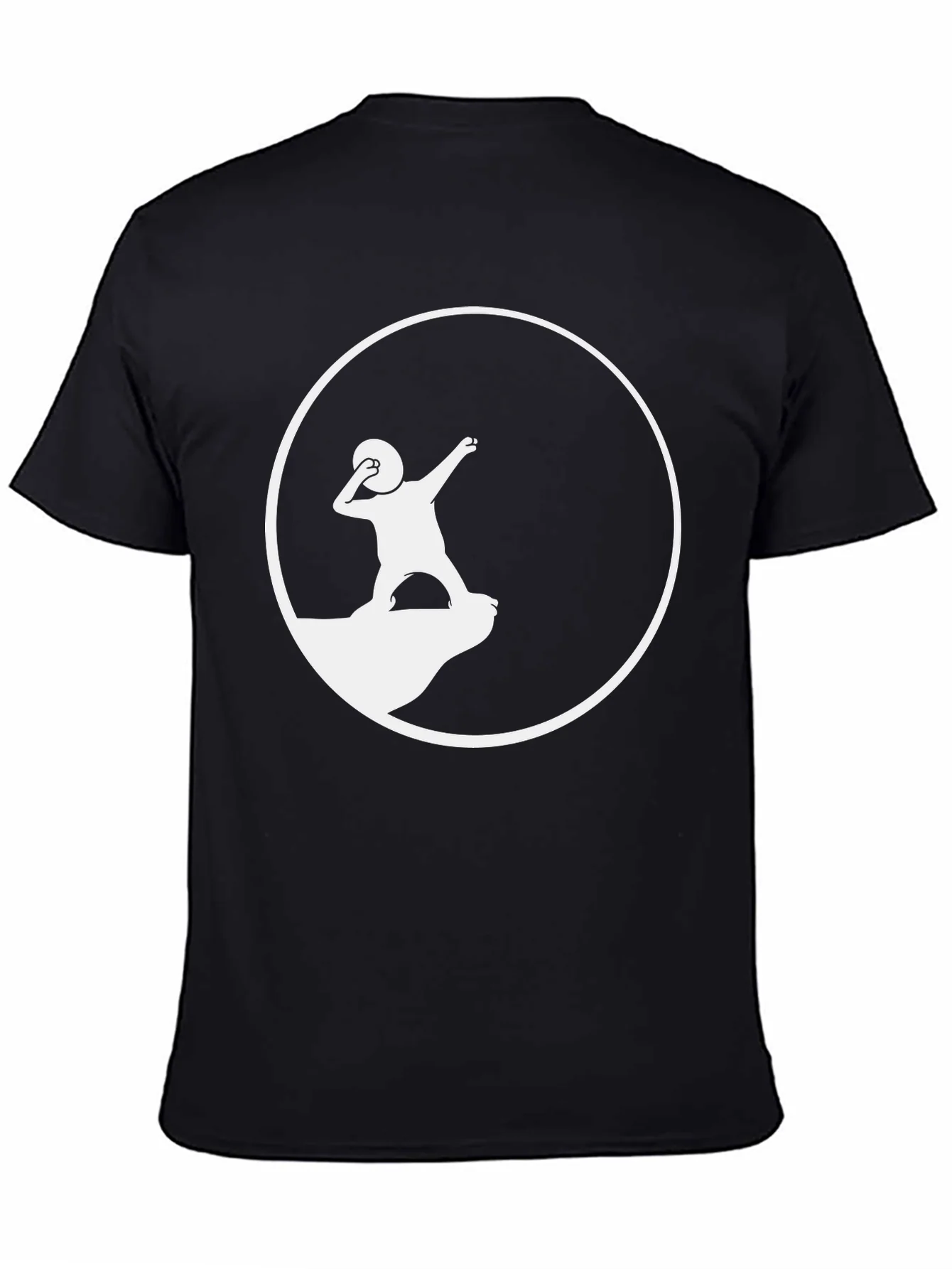 Silhouette Throwing Rocks T-Shirt - Black