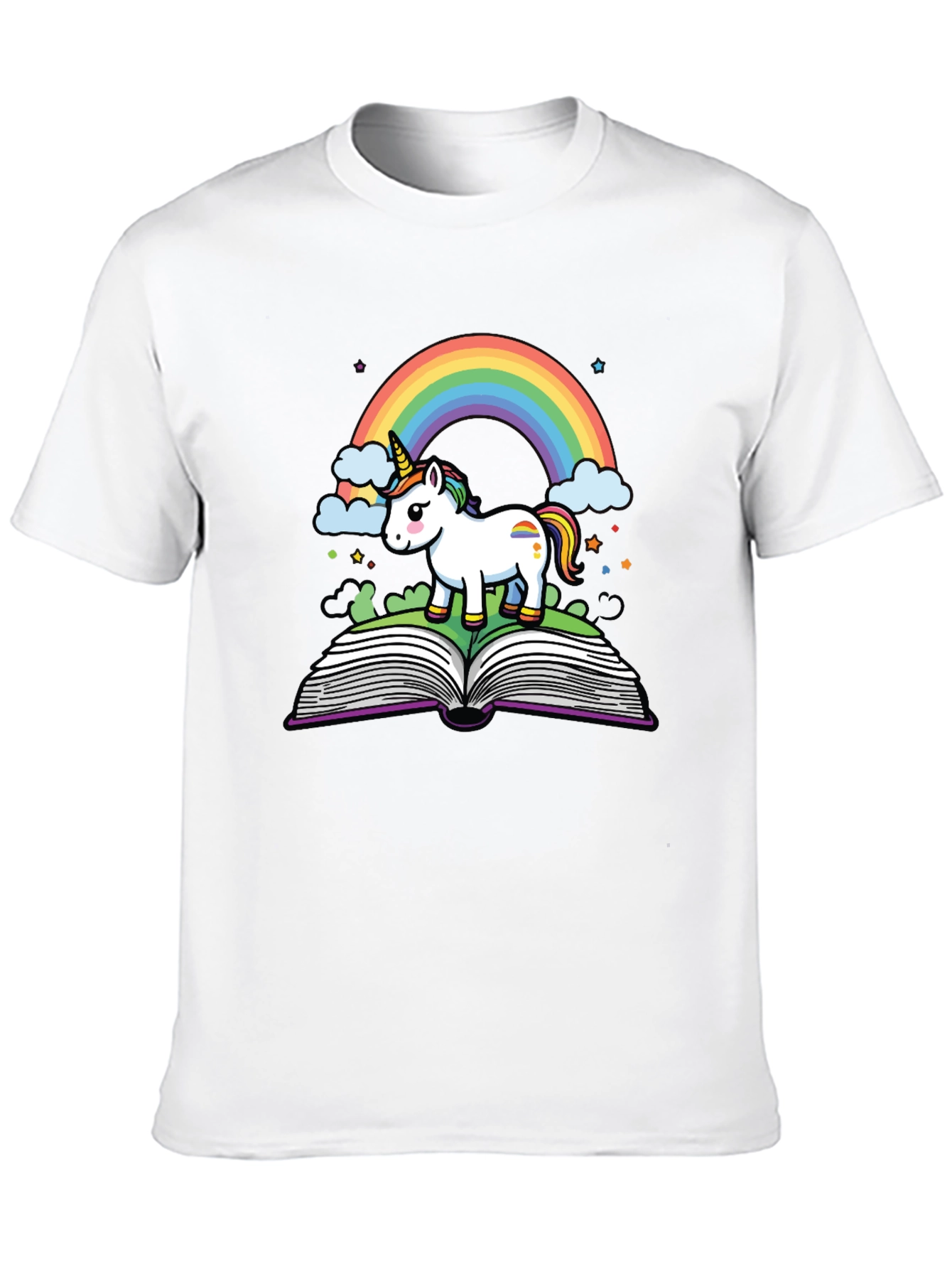 Unicorn Rainbow Book T-Shirt