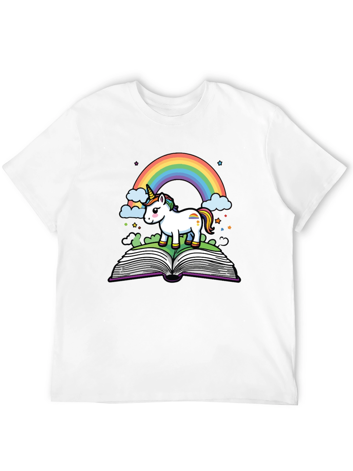 Unicorn Rainbow Book T-Shirt