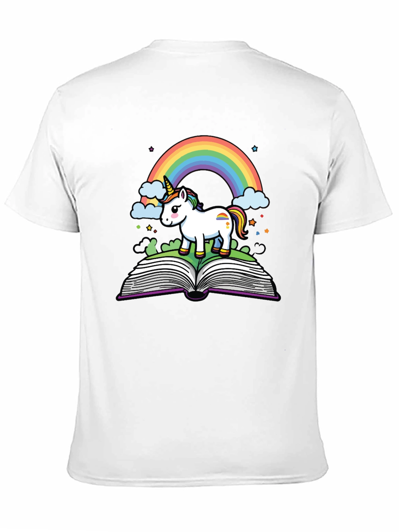 Unicorn Rainbow Book T-Shirt