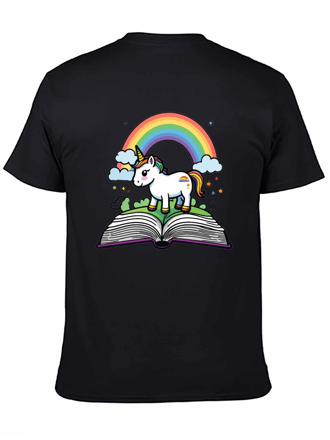 Unicorn Rainbow Book T-Shirt