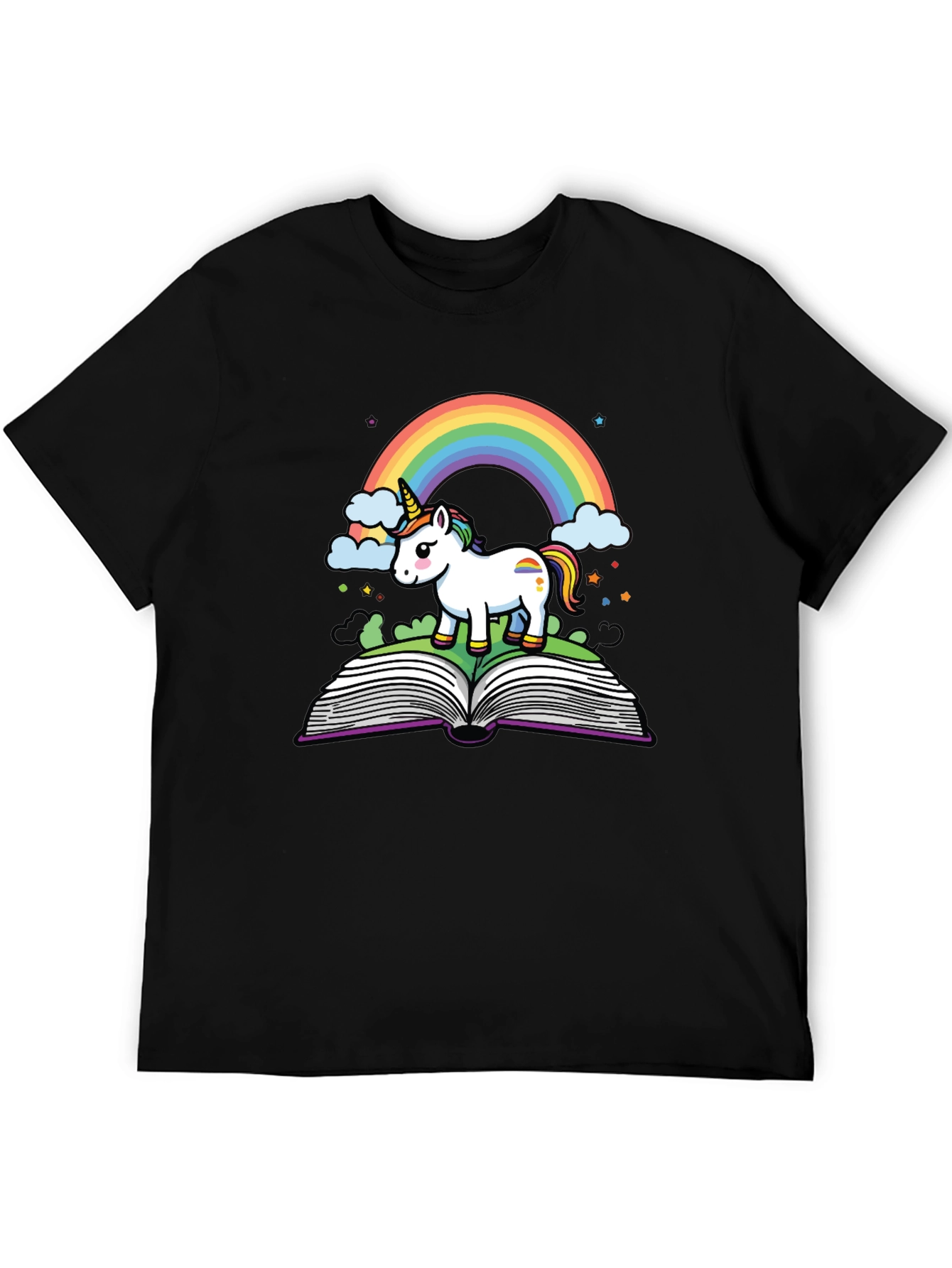Unicorn Rainbow Book T-Shirt
