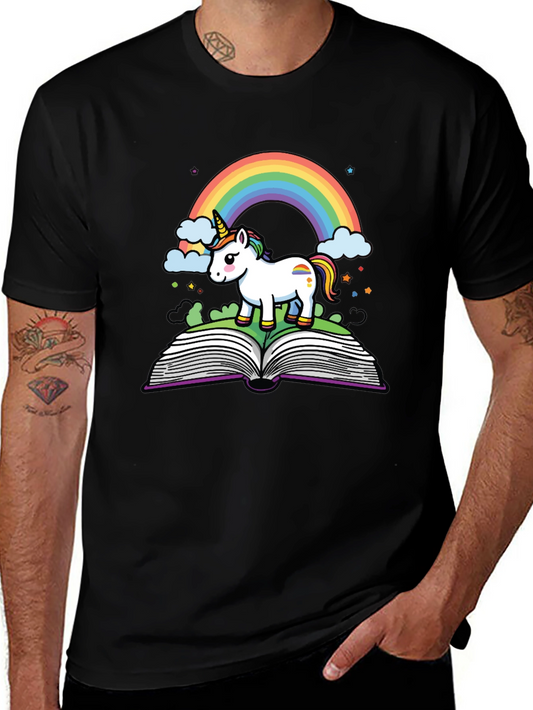 Unicorn Rainbow Book T-Shirt