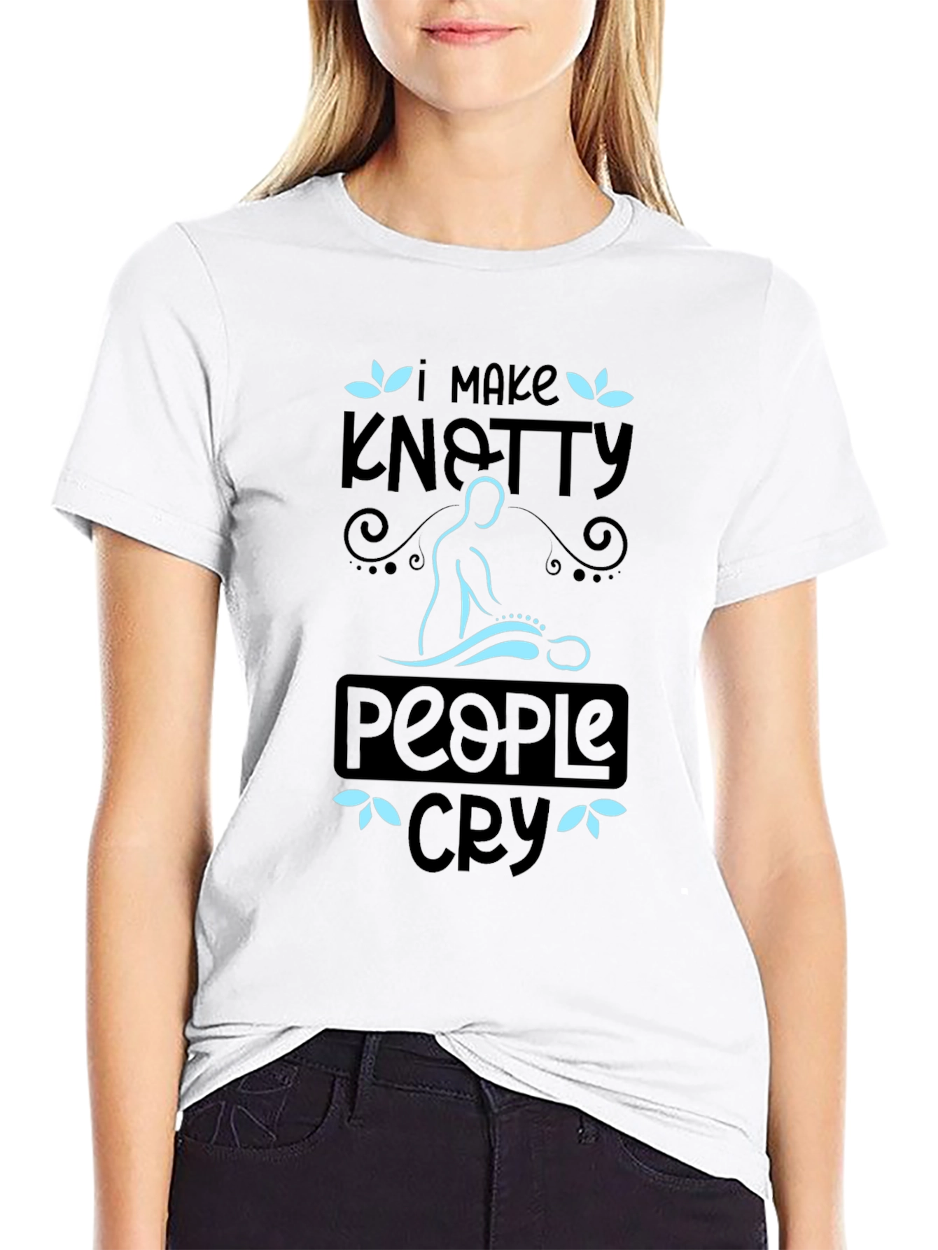 Knotty People Cry T-Shirt - Massage Therapist Tee
