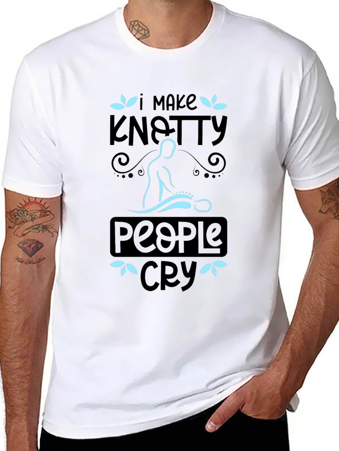 Knotty People Cry T-Shirt - Massage Therapist Tee
