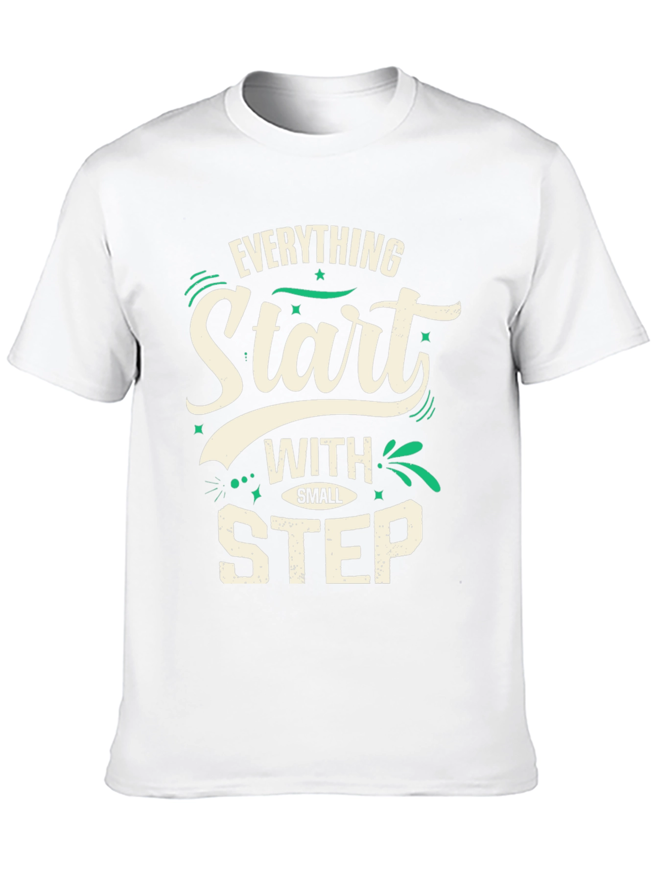 Everything Start With Small Step Black T-Shirt