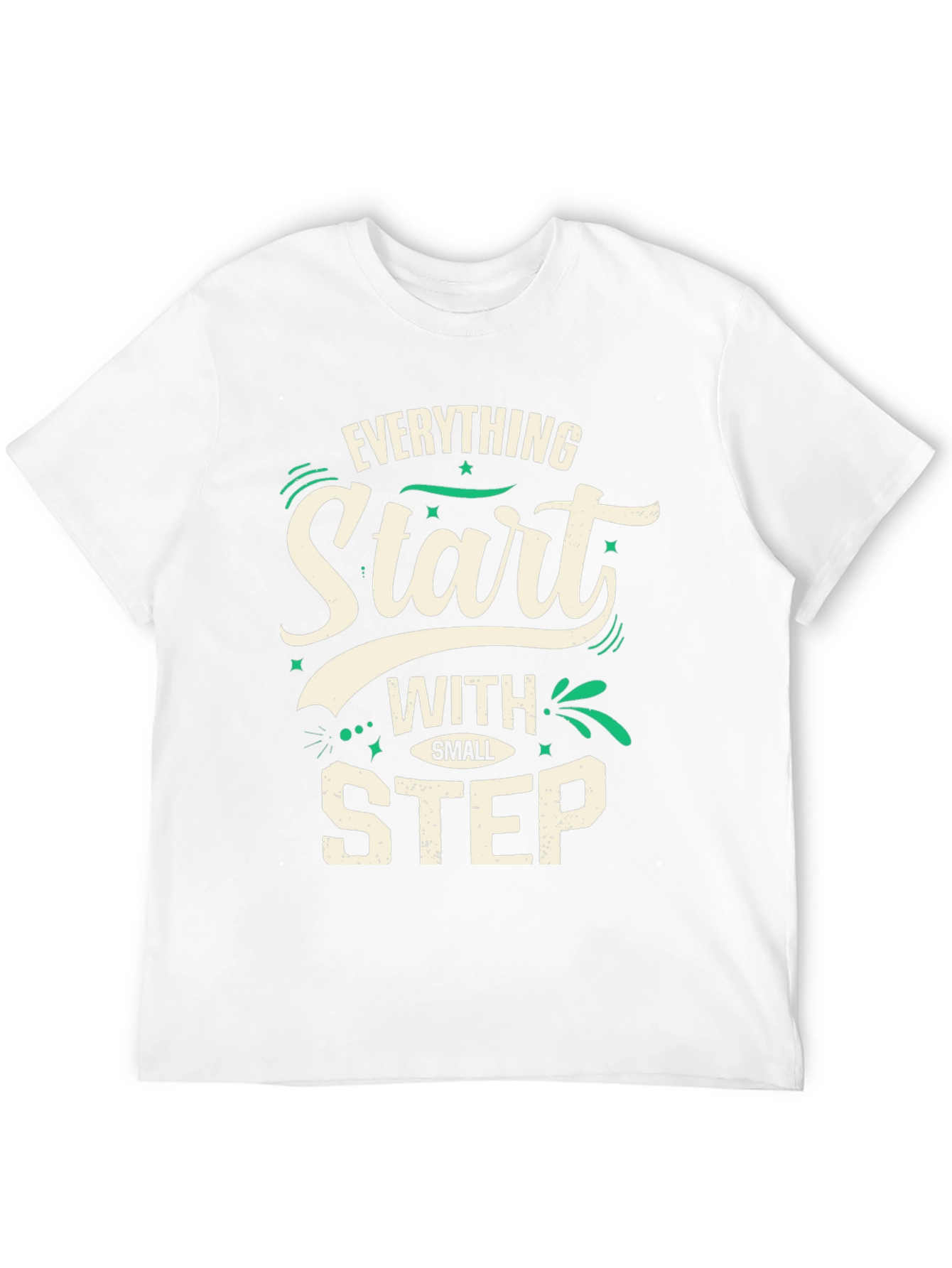 Everything Start With Small Step Black T-Shirt