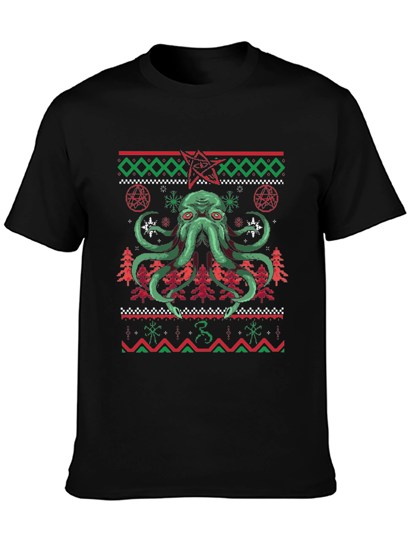 Cthulhu Christmas T-Shirt Ugly Sweater Style