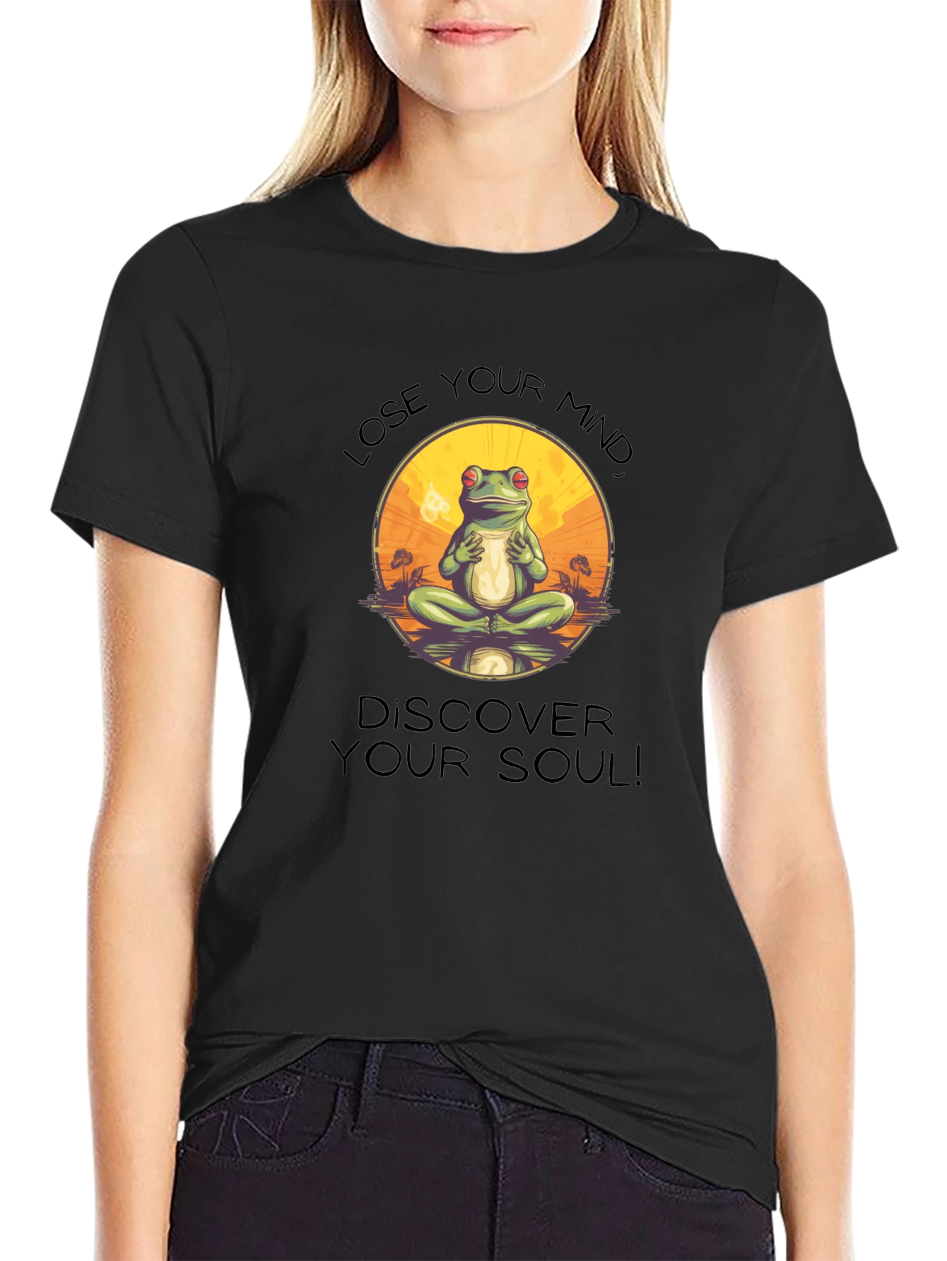 Zen Frog T-Shirt: Lose Your Mind Find Your Soul