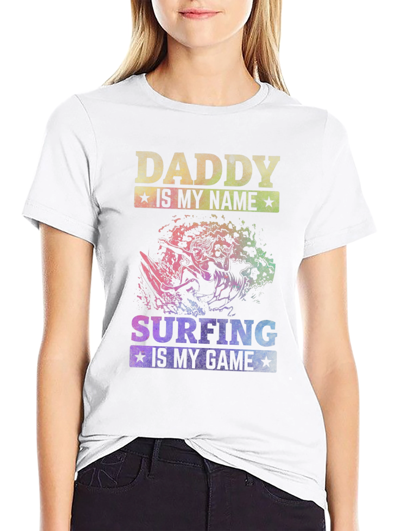 Daddy Surfing T-Shirt - Surfer Dad Tee