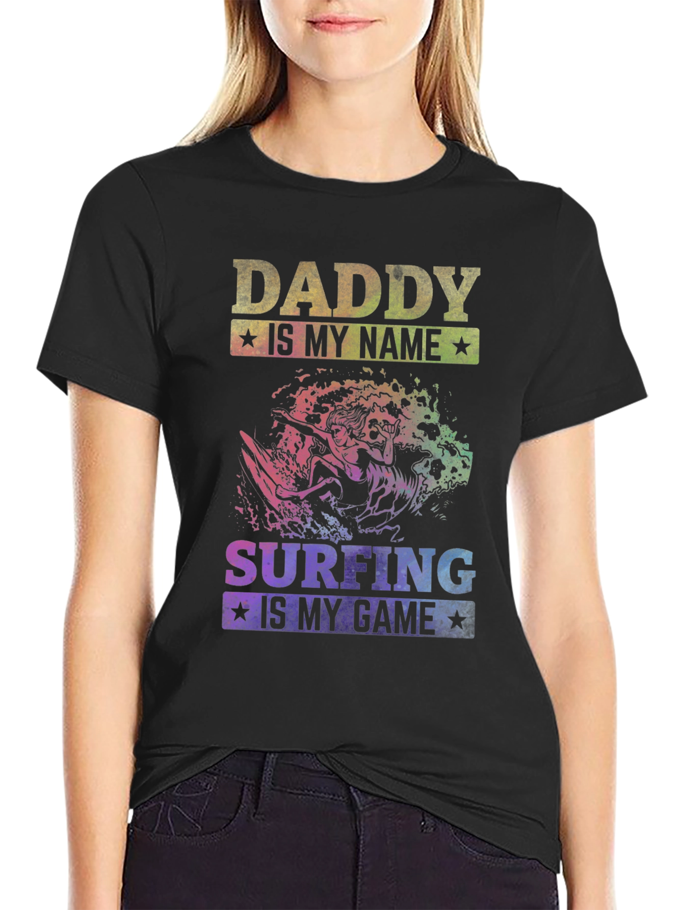 Daddy Surfing T-Shirt - Surfer Dad Tee
