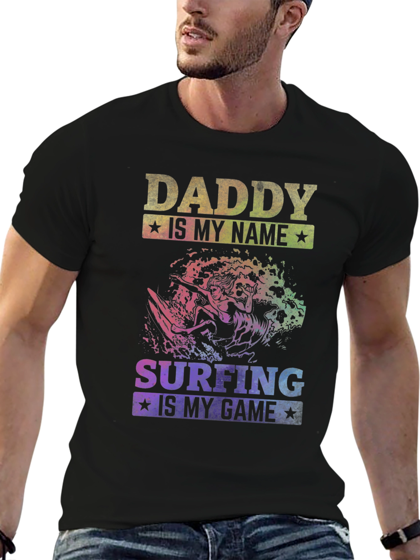 Daddy Surfing T-Shirt - Surfer Dad Tee