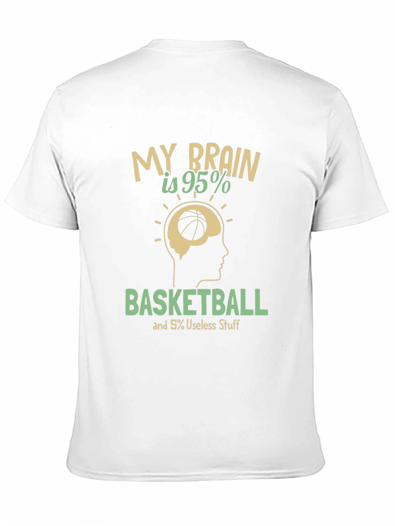 Basketball Brain Graphic T-Shirt - Funny Athlete Tee