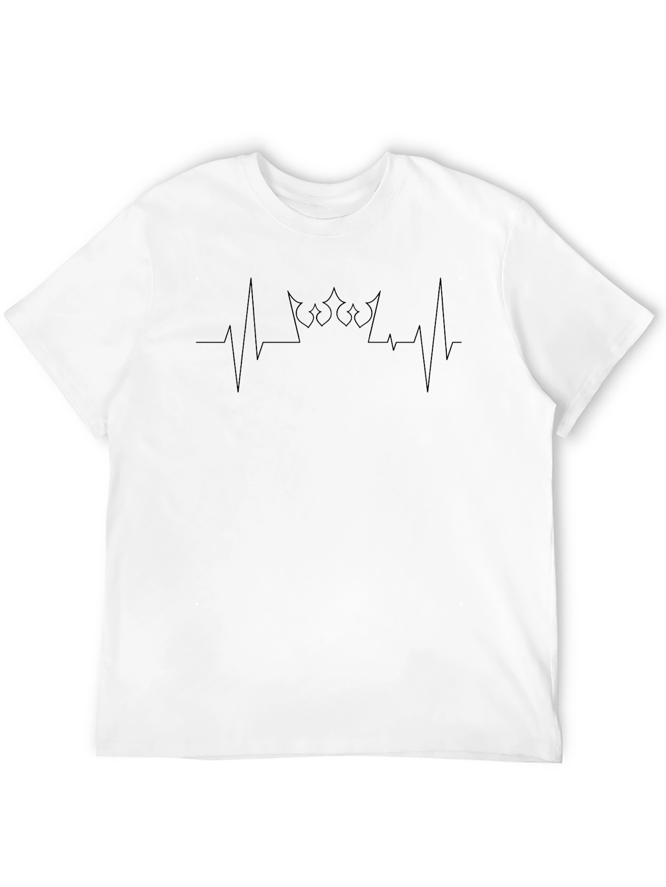 Crown Heartbeat Graphic T-Shirt - Mens Black Tee