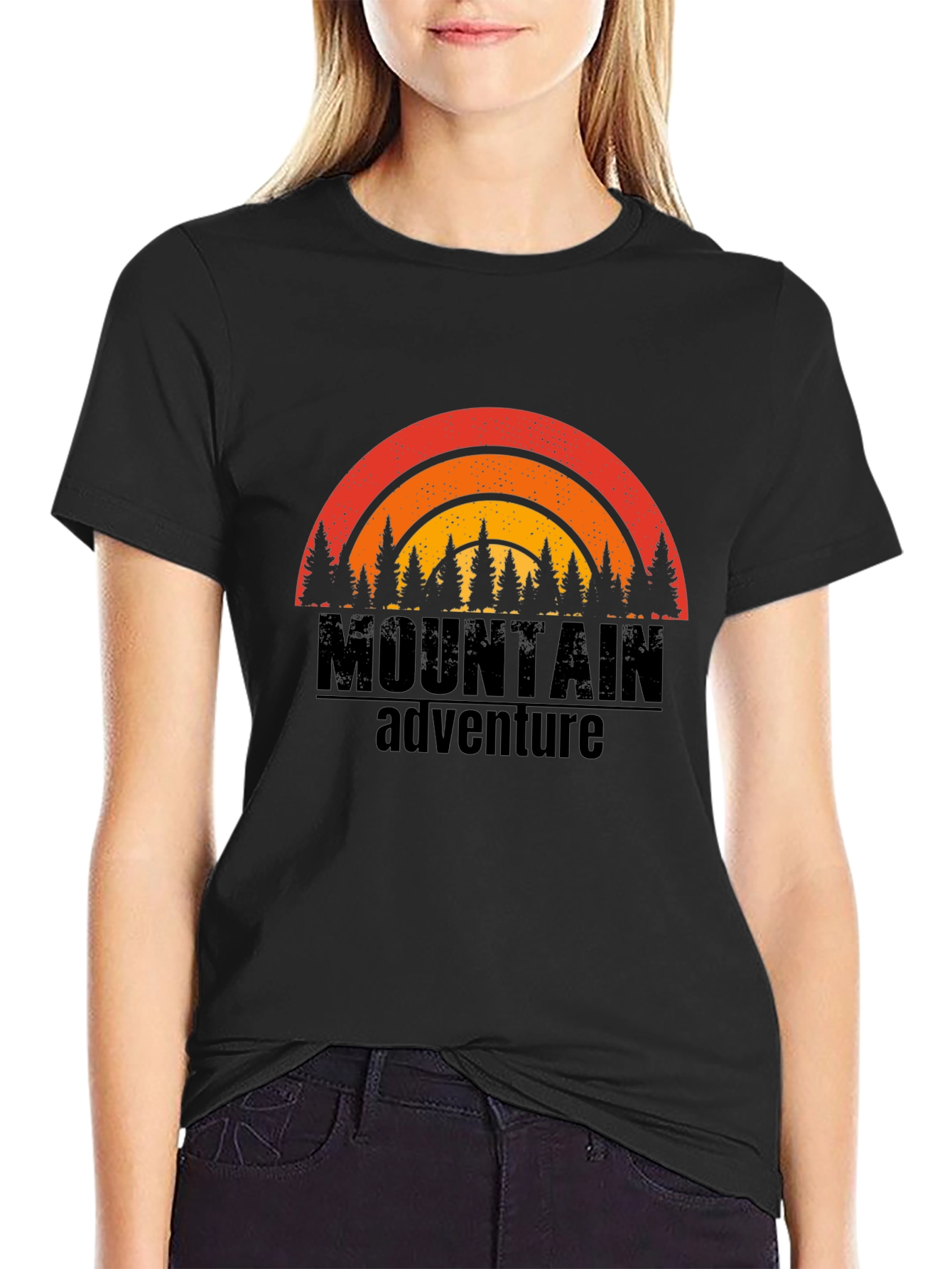 Mountain Adventure Graphic Tee - Black
