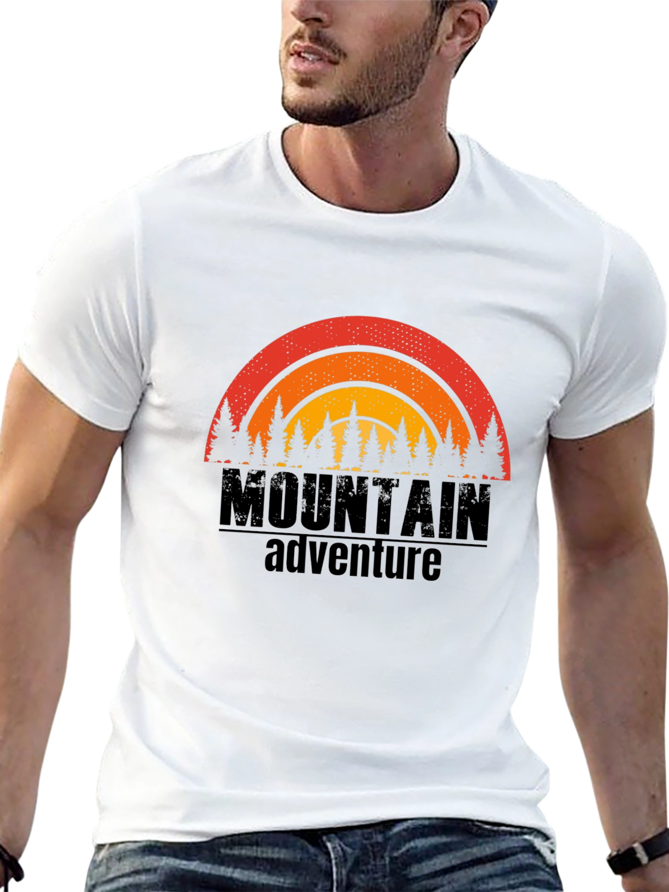 Mountain Adventure Graphic Tee - Black