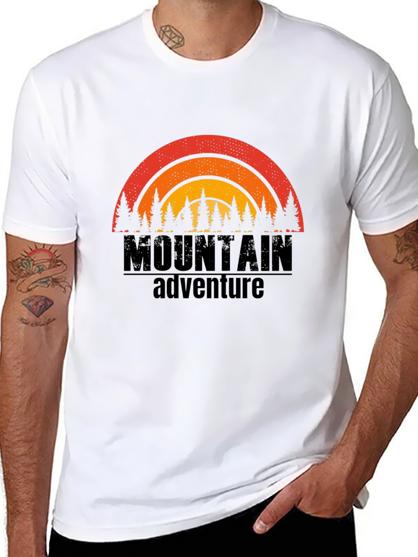 Mountain Adventure Graphic Tee - Black