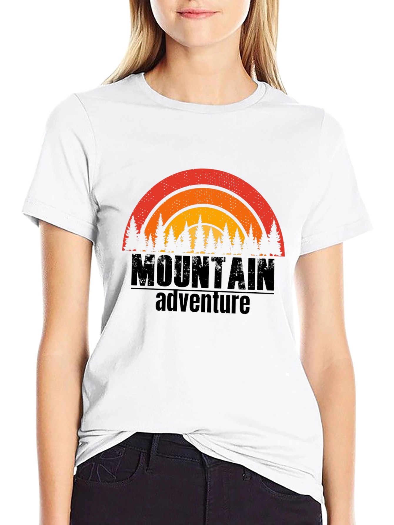 Mountain Adventure Graphic Tee - Black