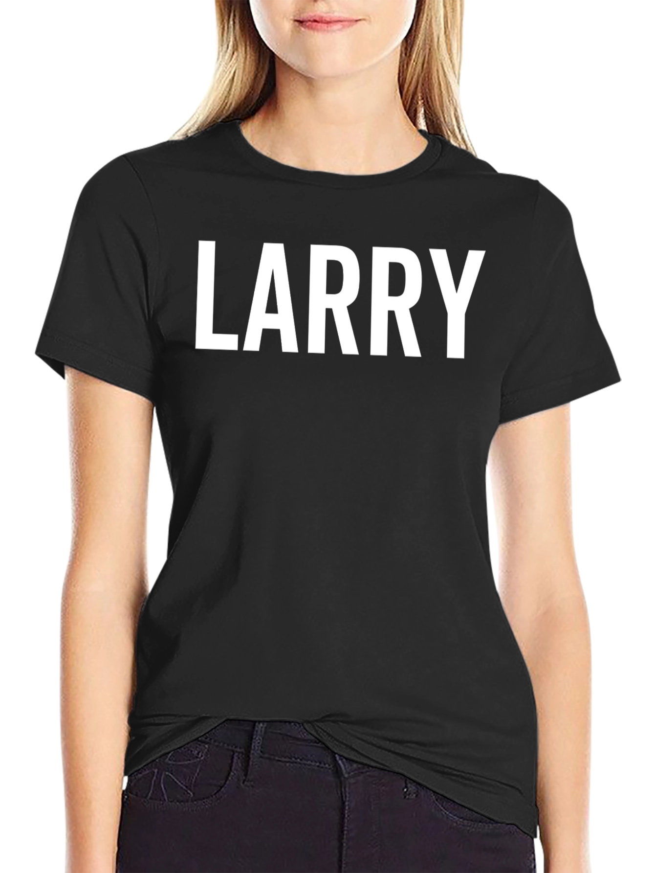 Larry Text Graphic Black T-Shirt