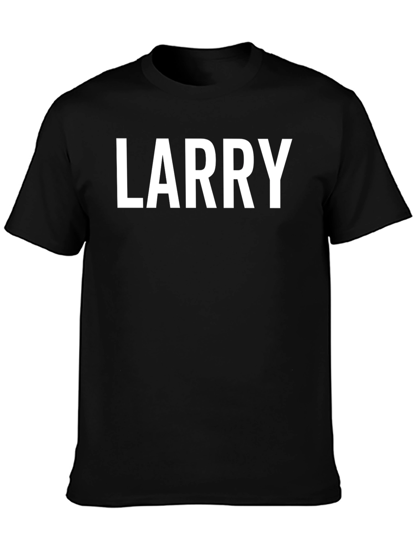 Larry Text Graphic Black T-Shirt