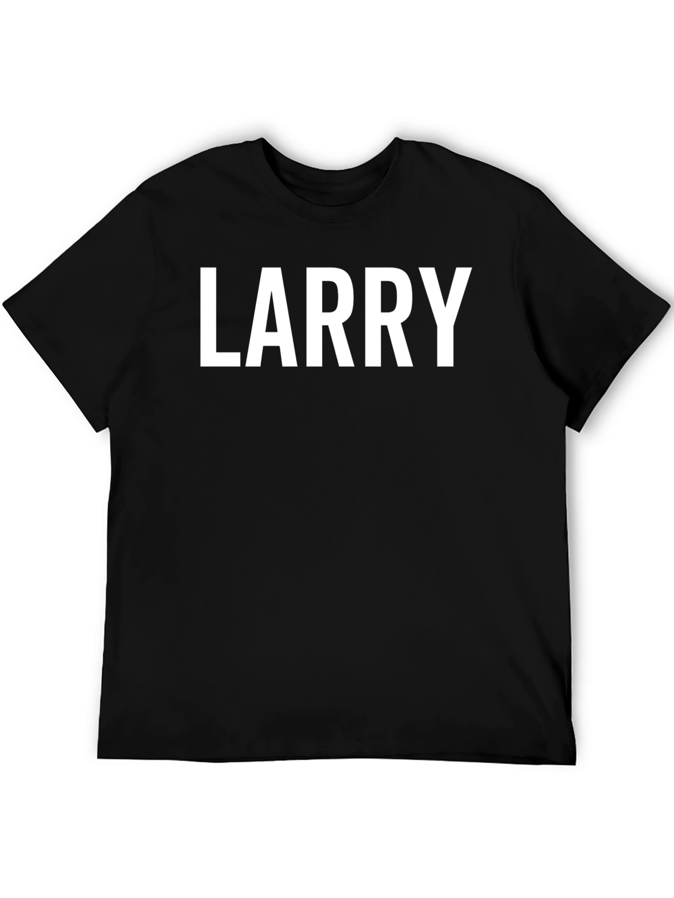 Larry Text Graphic Black T-Shirt