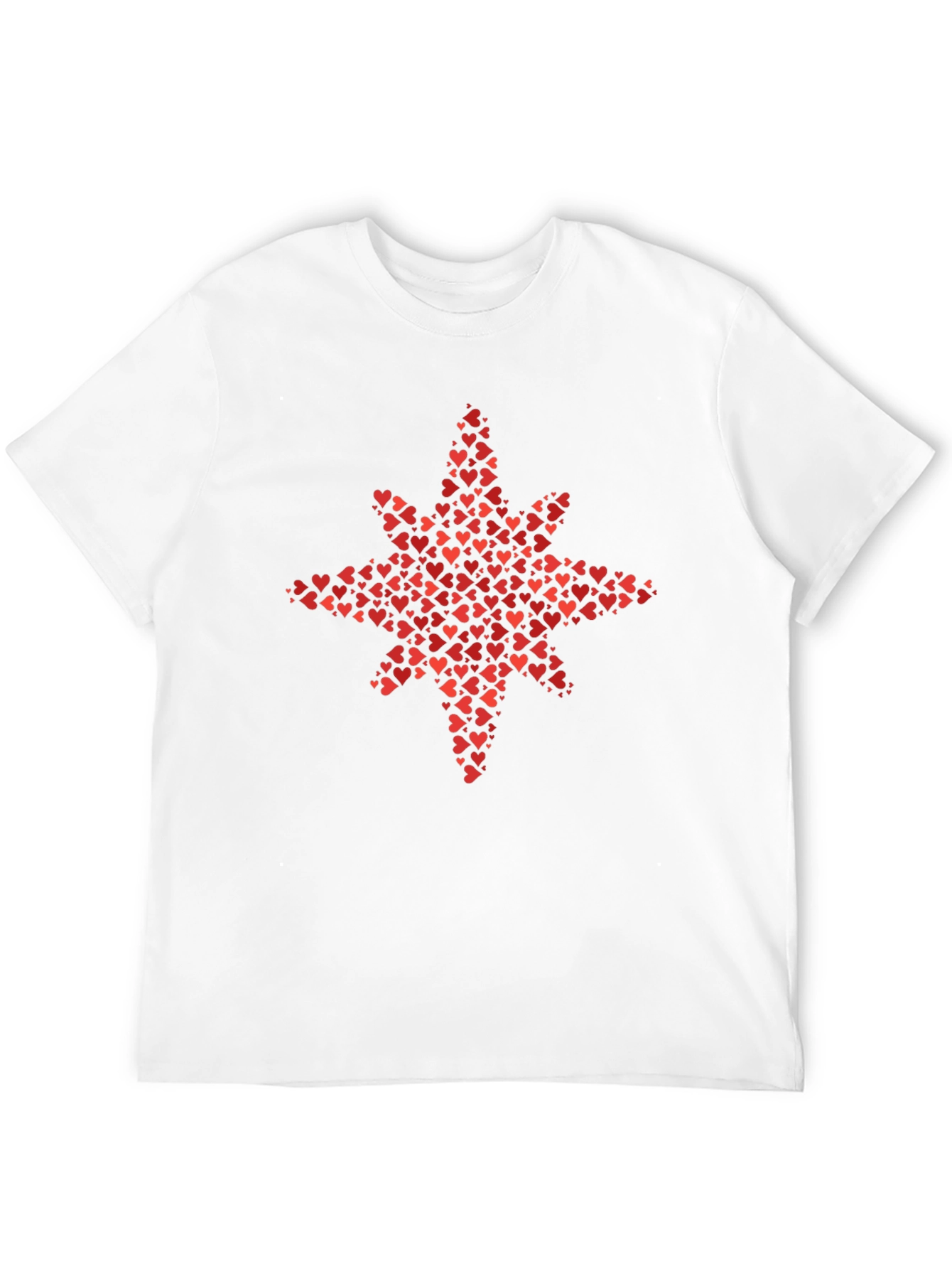 Heart Starburst Graphic Tee - Stylish Black T-Shirt