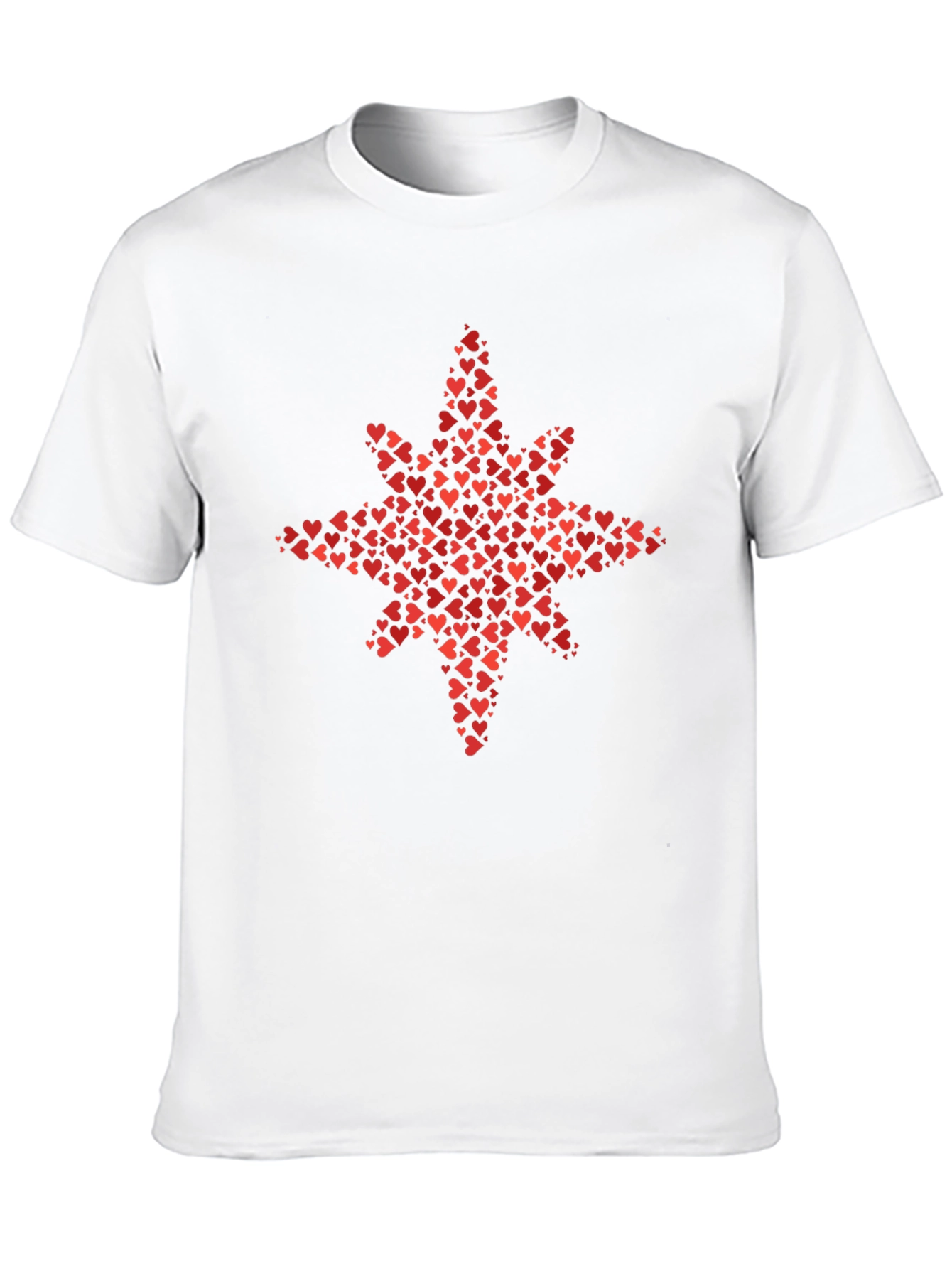 Heart Starburst Graphic Tee - Stylish Black T-Shirt