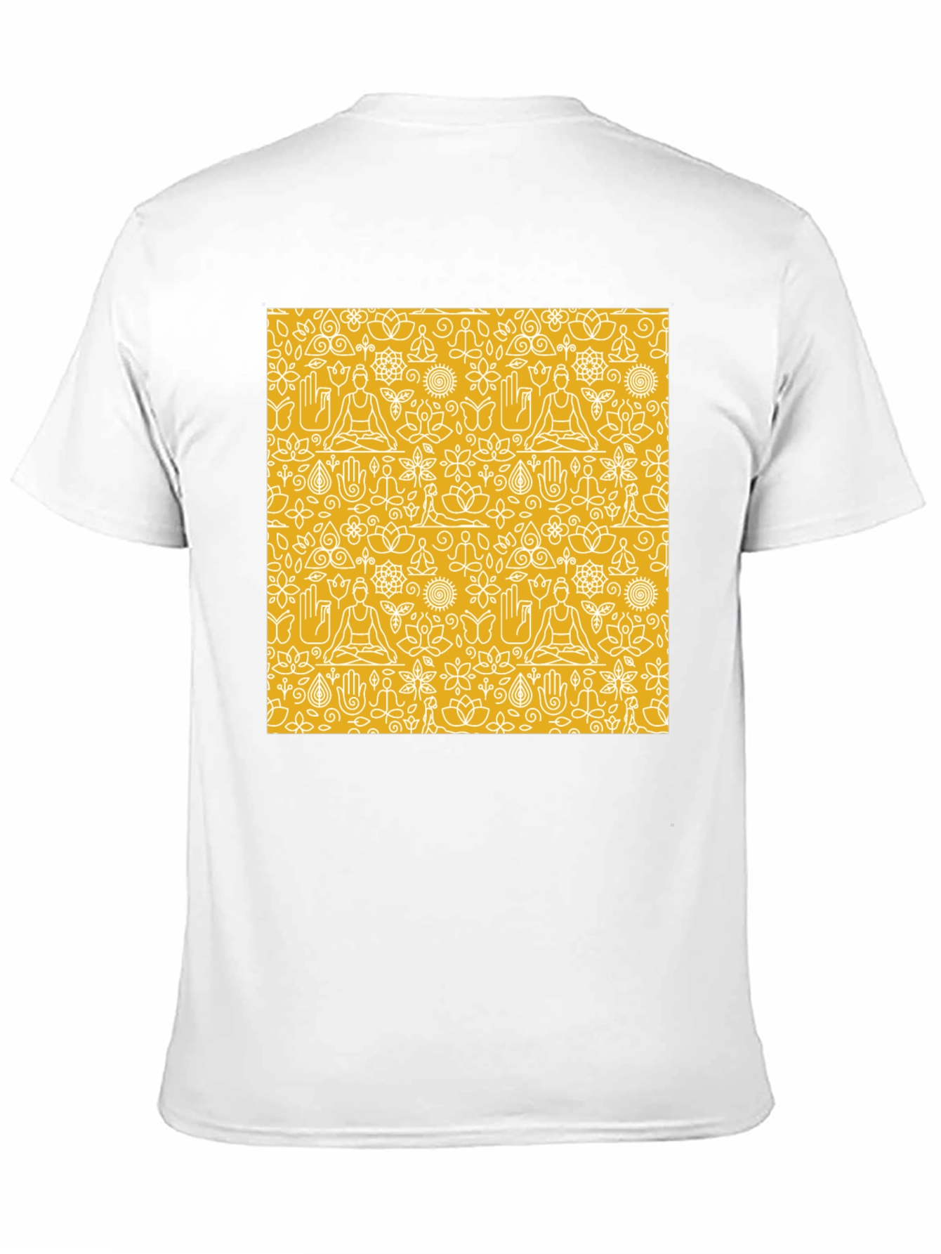 Yoga Pattern Graphic Tee - Unisex Black T-Shirt