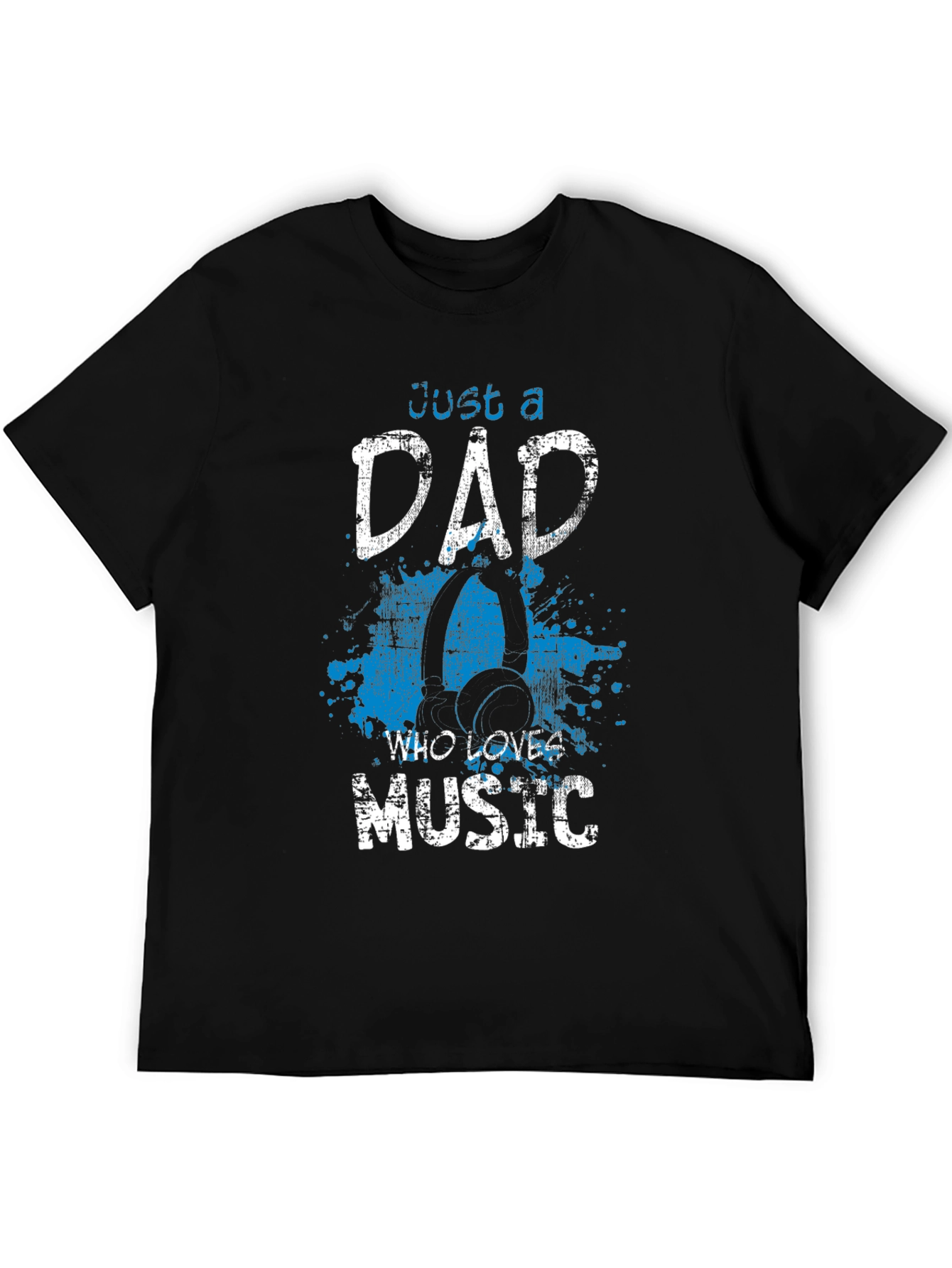 Just a Dad Who Loves Music Graphic Tee