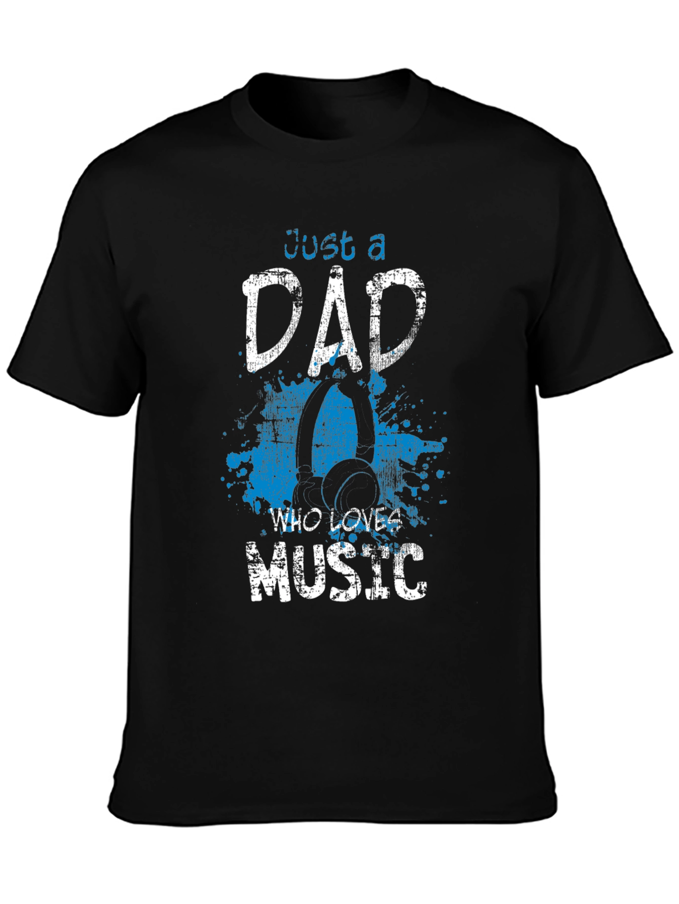 Just a Dad Who Loves Music Graphic Tee