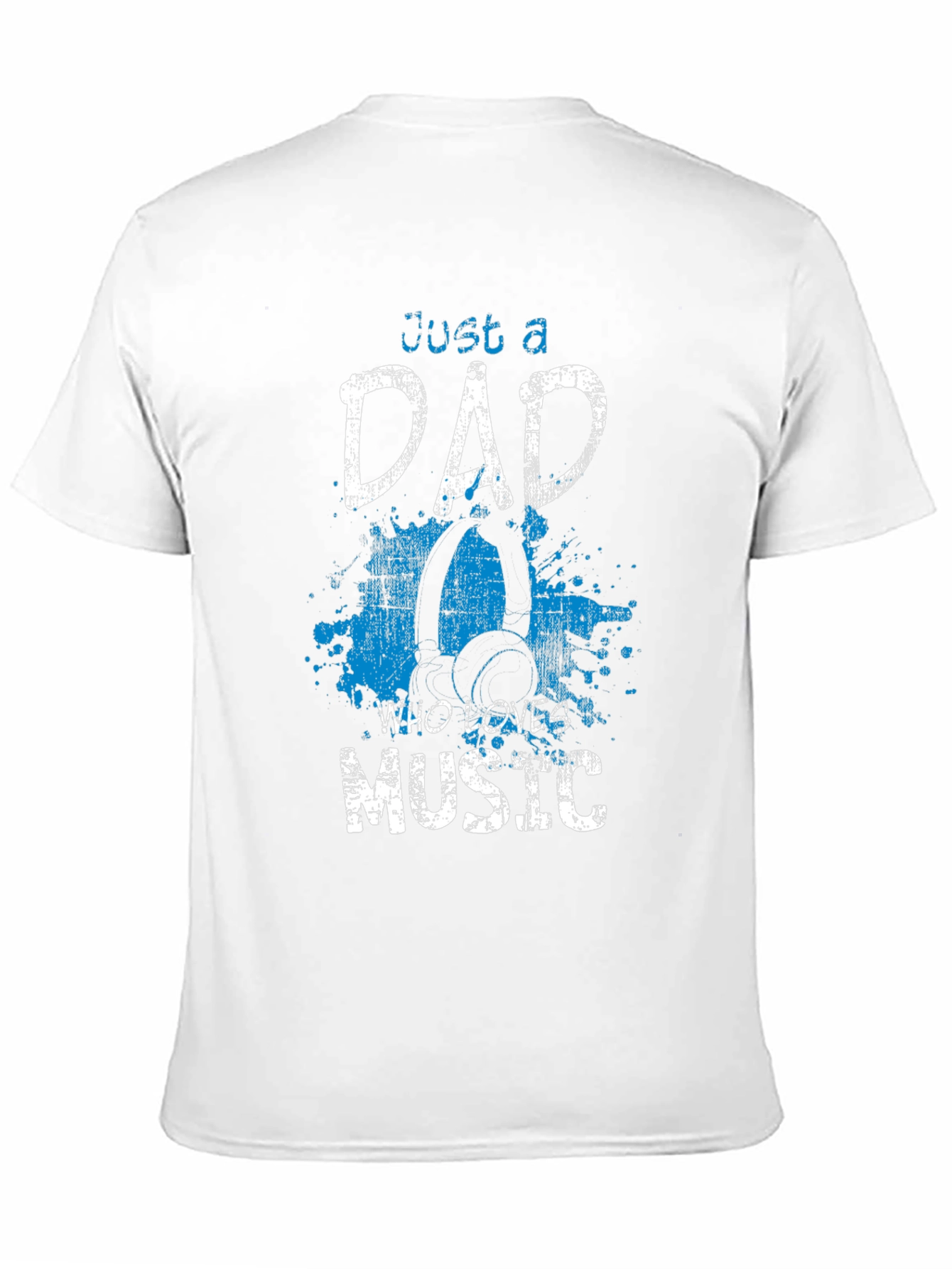Just a Dad Who Loves Music Graphic Tee
