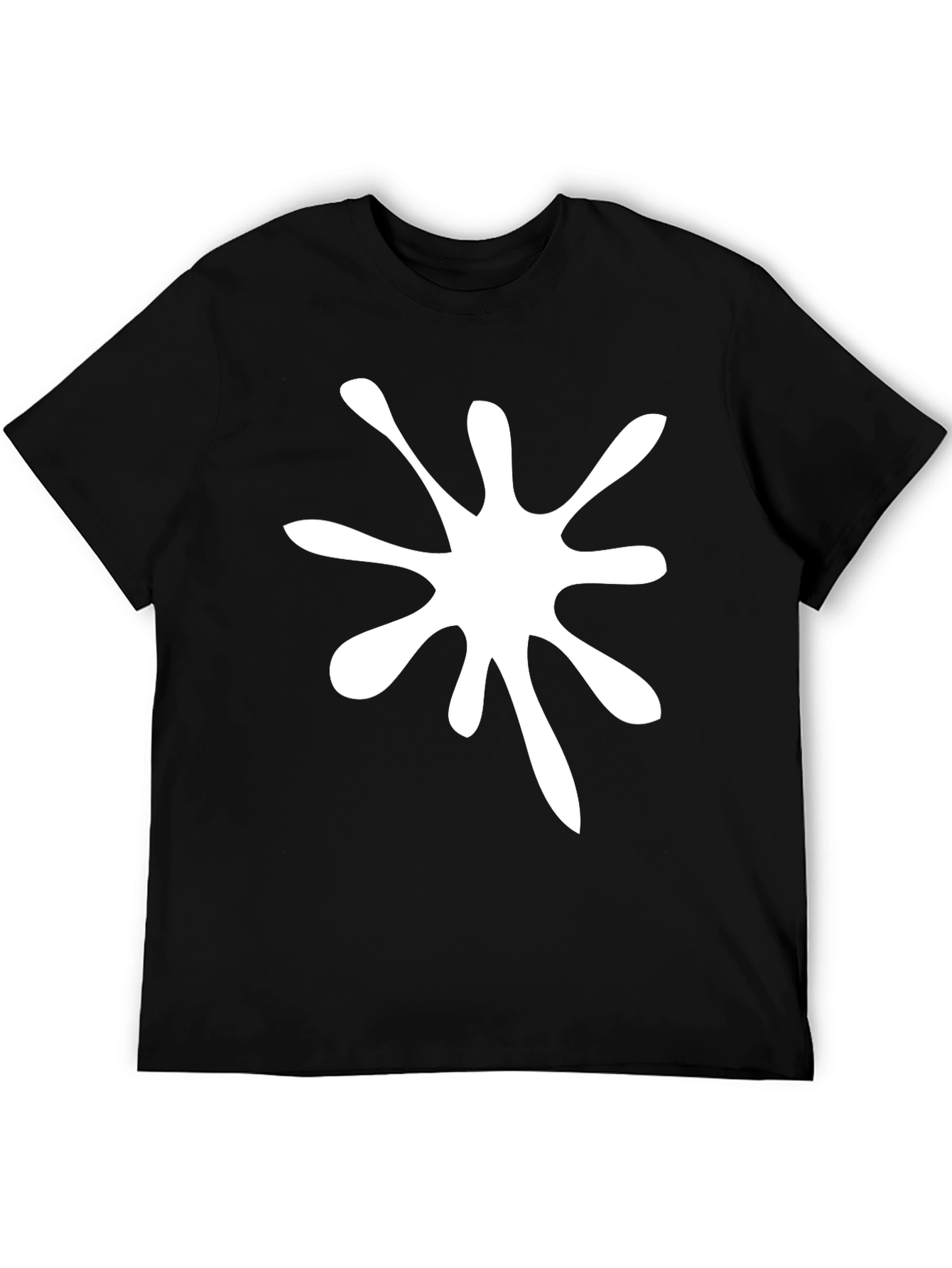 Splatter Graphic Tee - Mens Casual Black T-Shirt