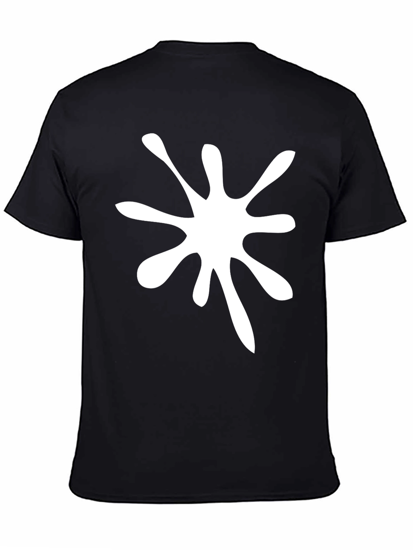 Splatter Graphic Tee - Mens Casual Black T-Shirt