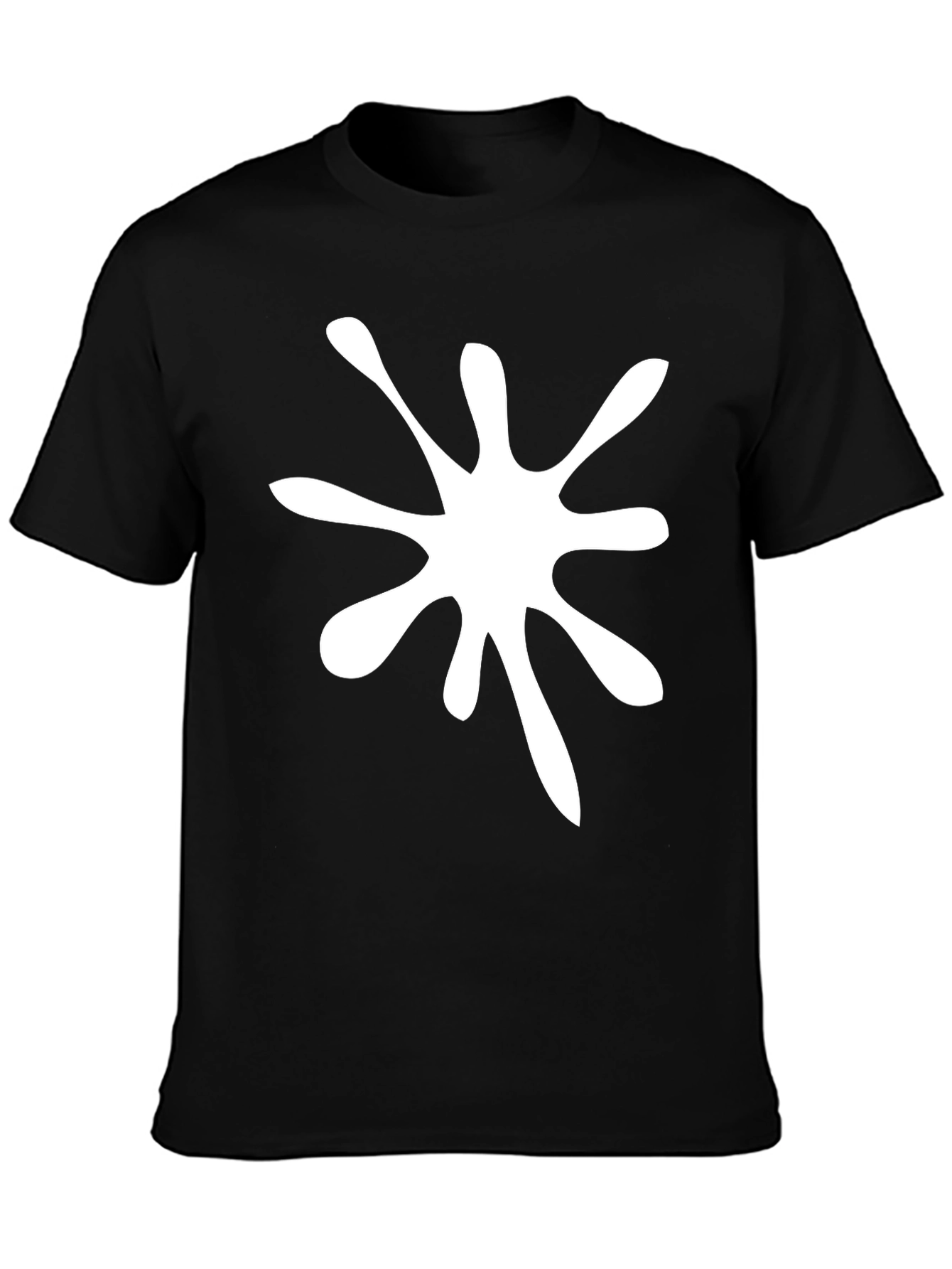 Splatter Graphic Tee - Mens Casual Black T-Shirt