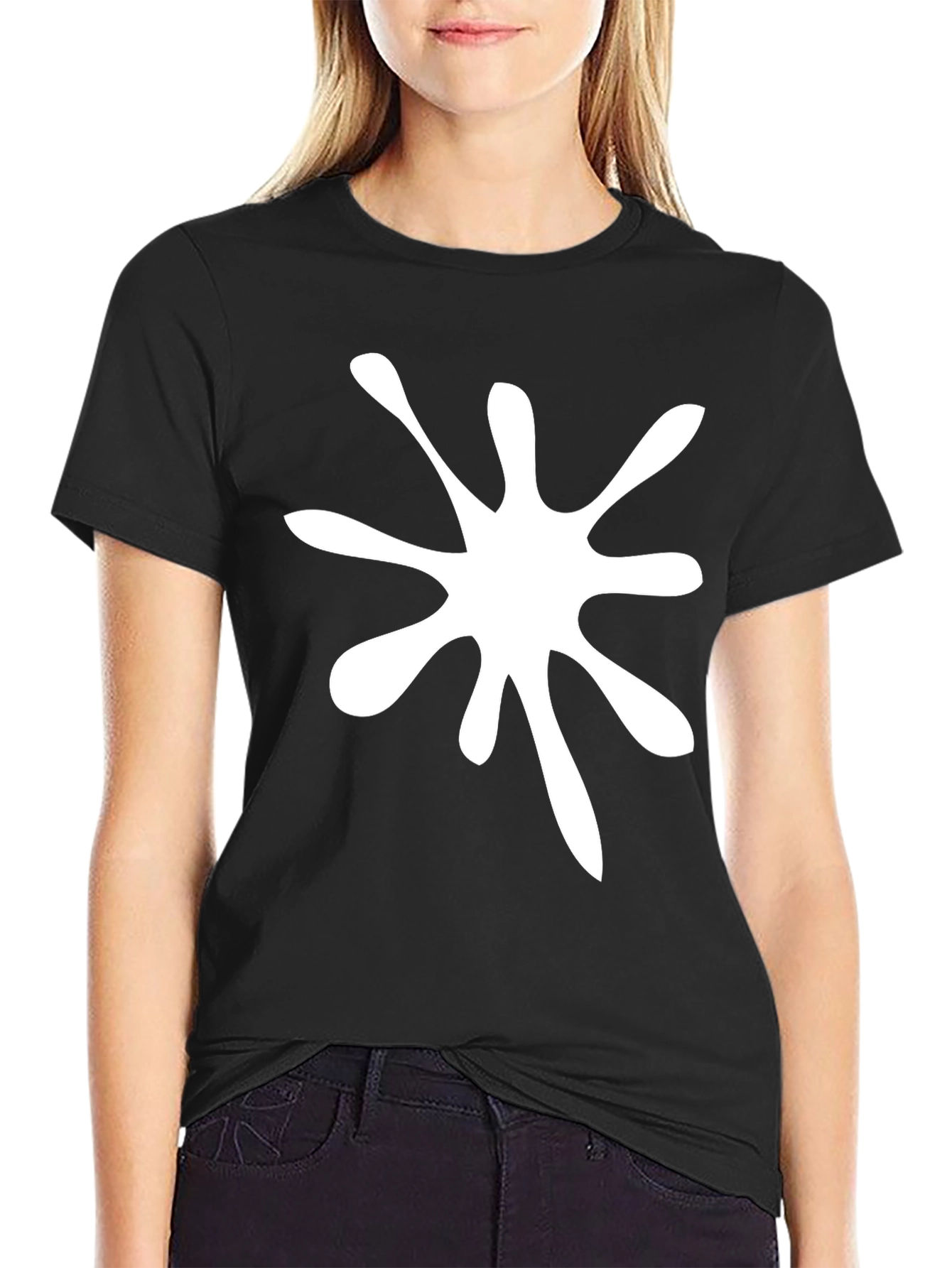 Splatter Graphic Tee - Mens Casual Black T-Shirt