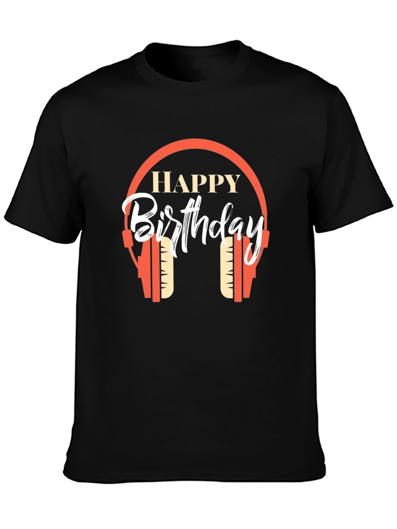 Happy Birthday Headphone Graphic T-Shirt