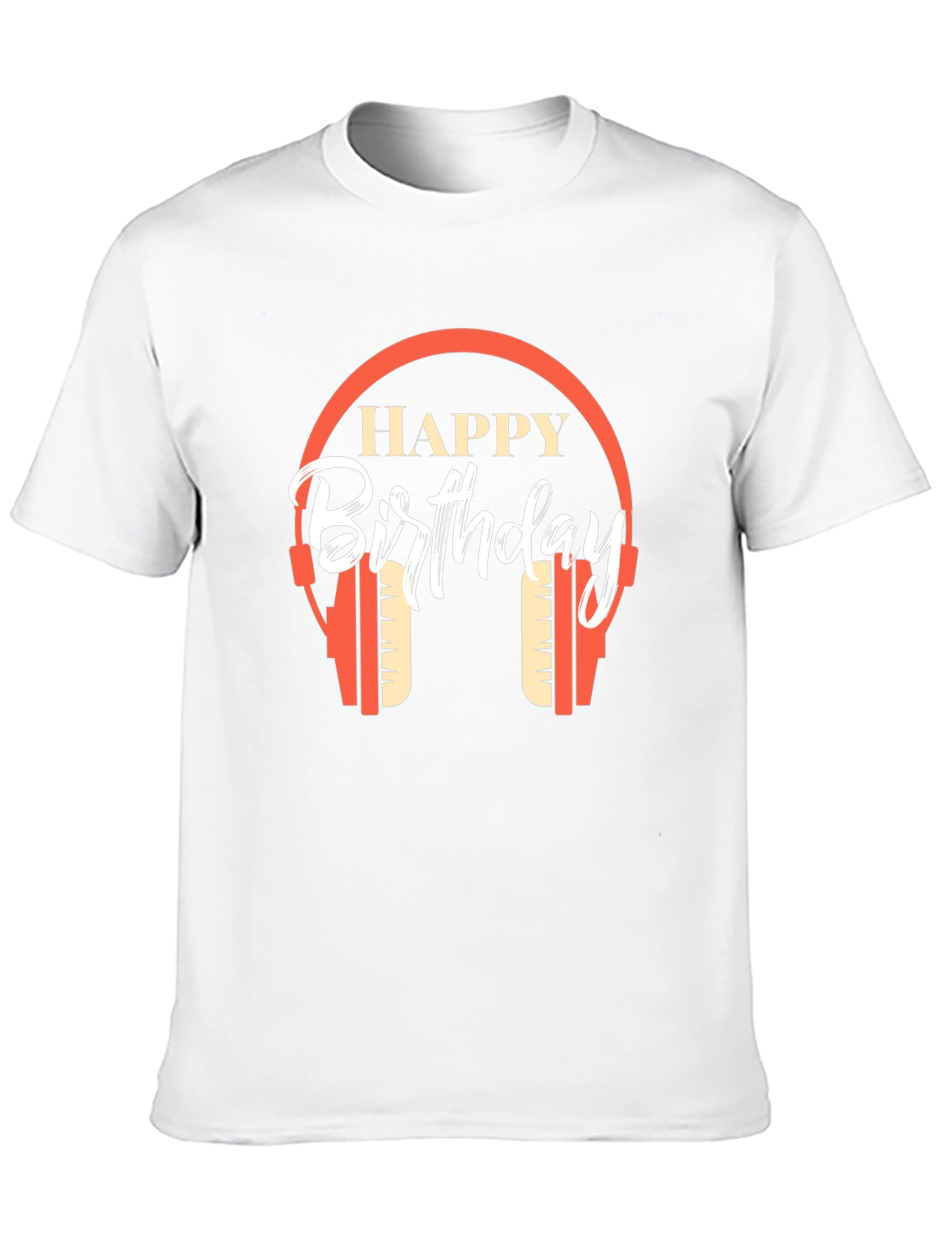 Happy Birthday Headphone Graphic T-Shirt