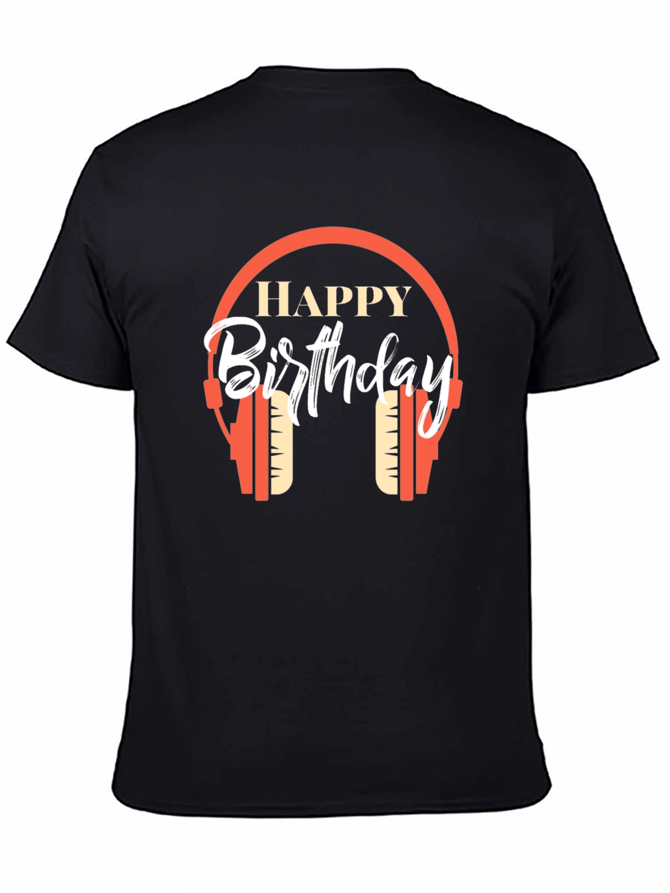 Happy Birthday Headphone Graphic T-Shirt